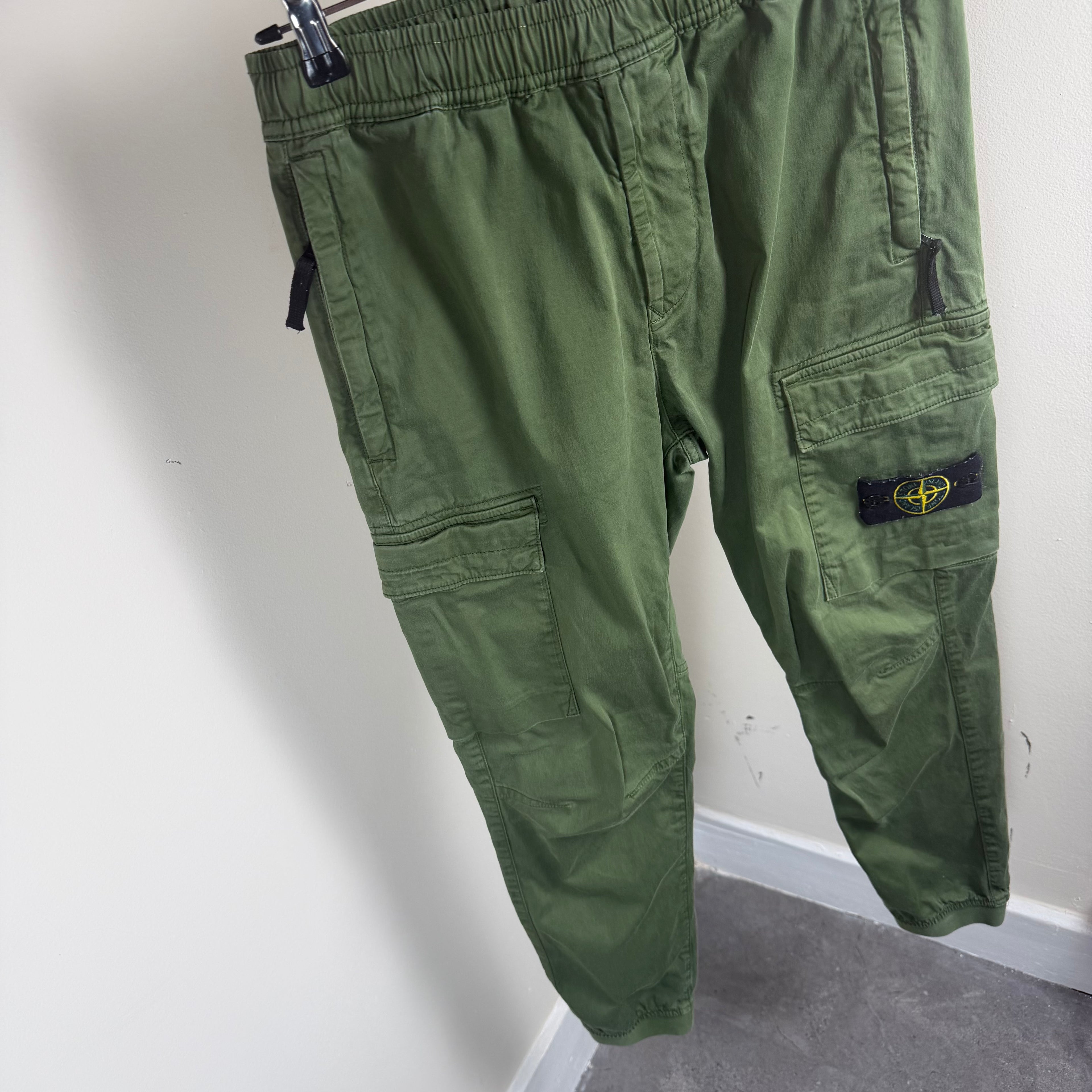 Stone Island Khaki Cargo Pants - 30W