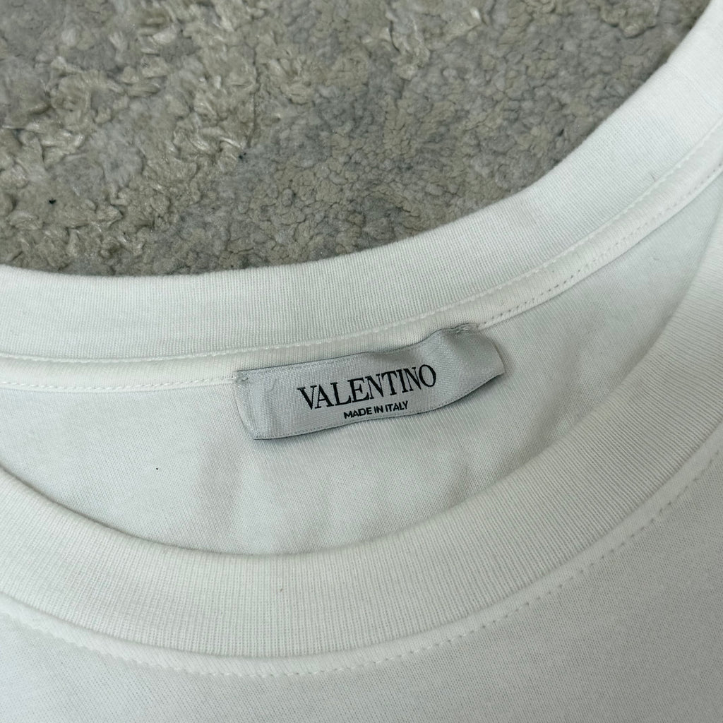 Valentino Garavani Spellout White T-Shirt - Large 21.5’’