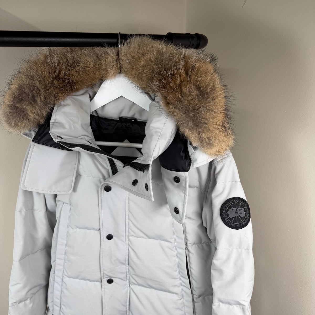 Canada Goose Wyndham Parka Black Badge Silverbirch - Small 21’’