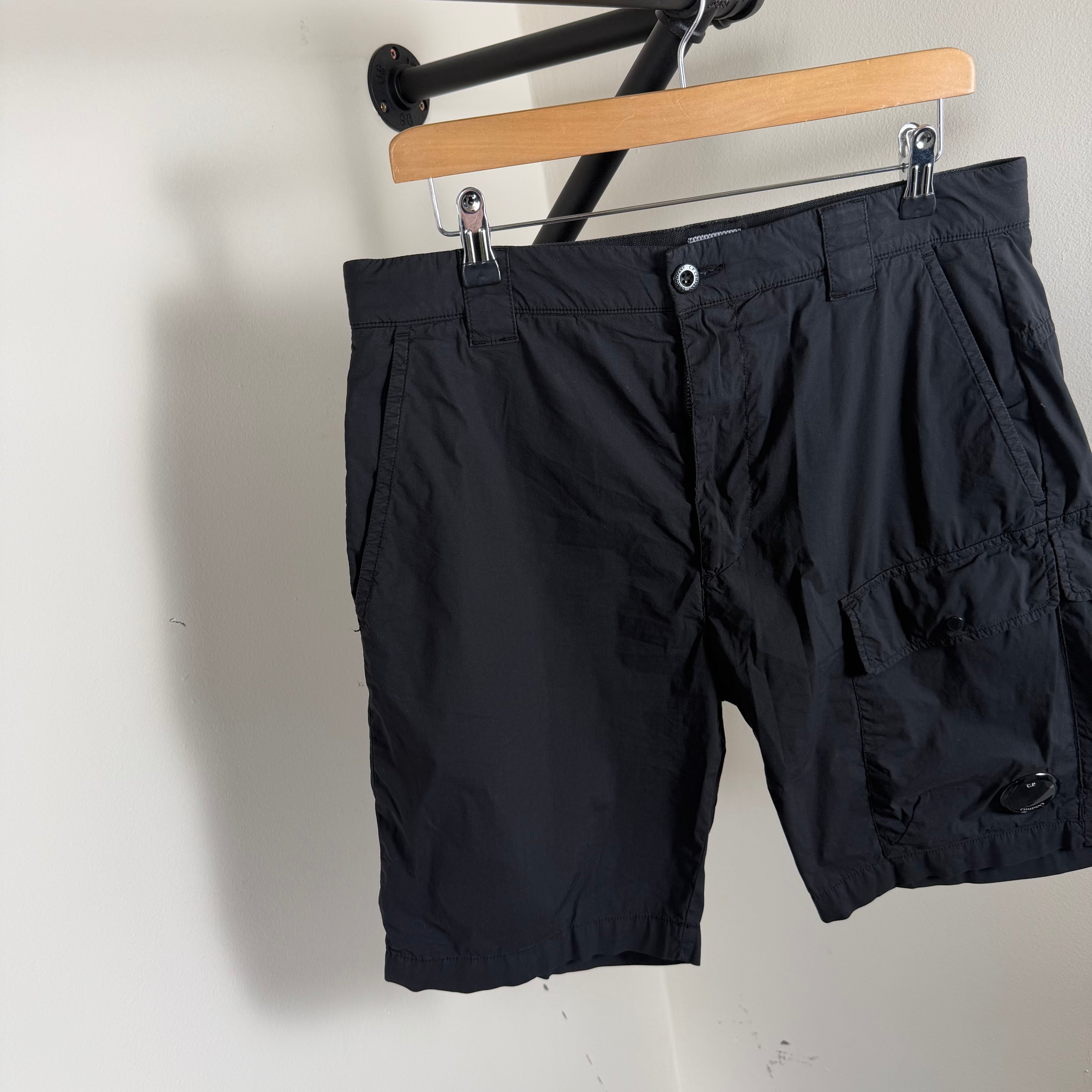 C.P Company Lens Cargo Shorts Black - 46 (32w)