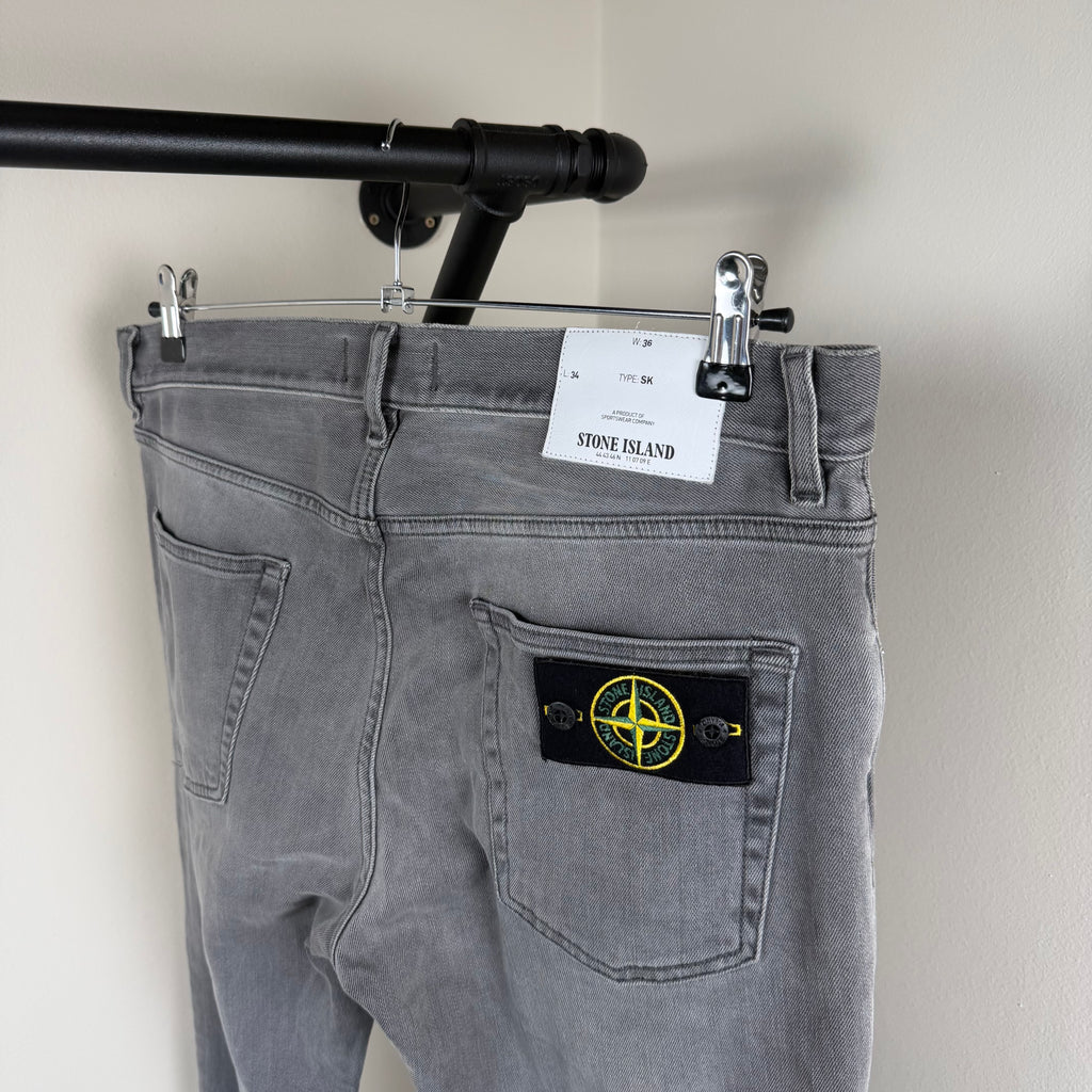 Stone Island Grey Denim Jeans - 36W Slim