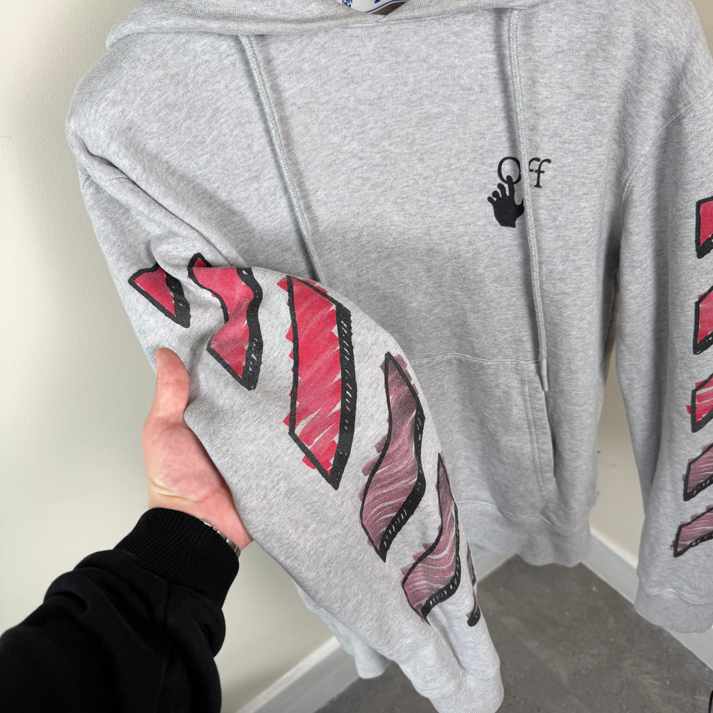 Off White Arrow Grey Hoodie - Medium 23’’