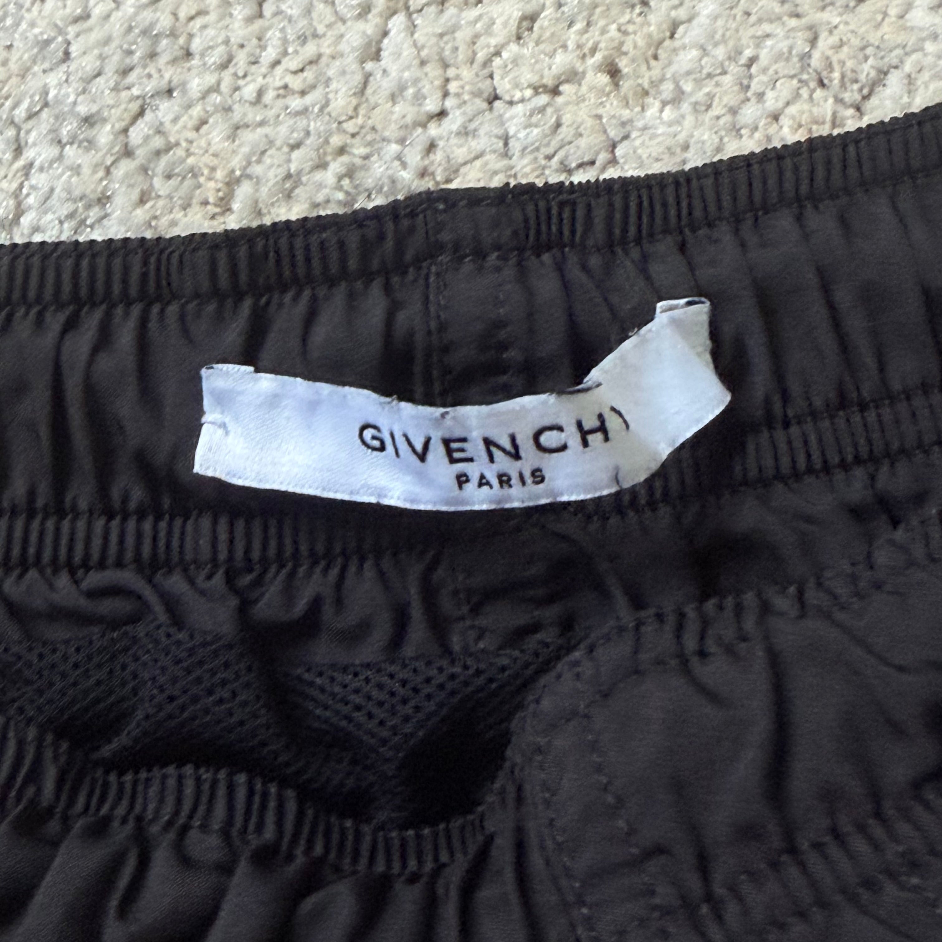 Givenchy Black Spell Out Swimming Shorts - Medium