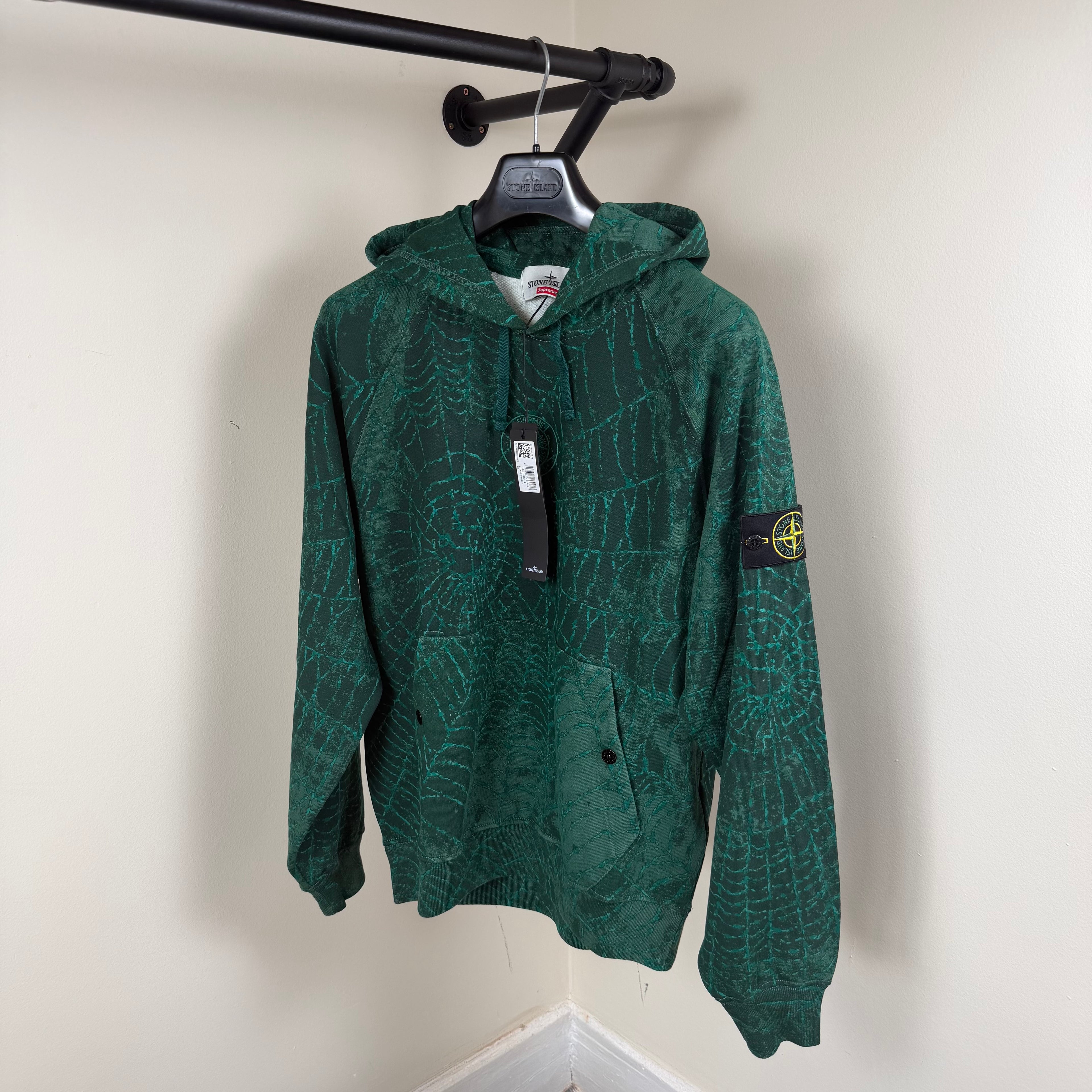 Stone Island x Supreme FW23 Hoodie - S Fit Medium