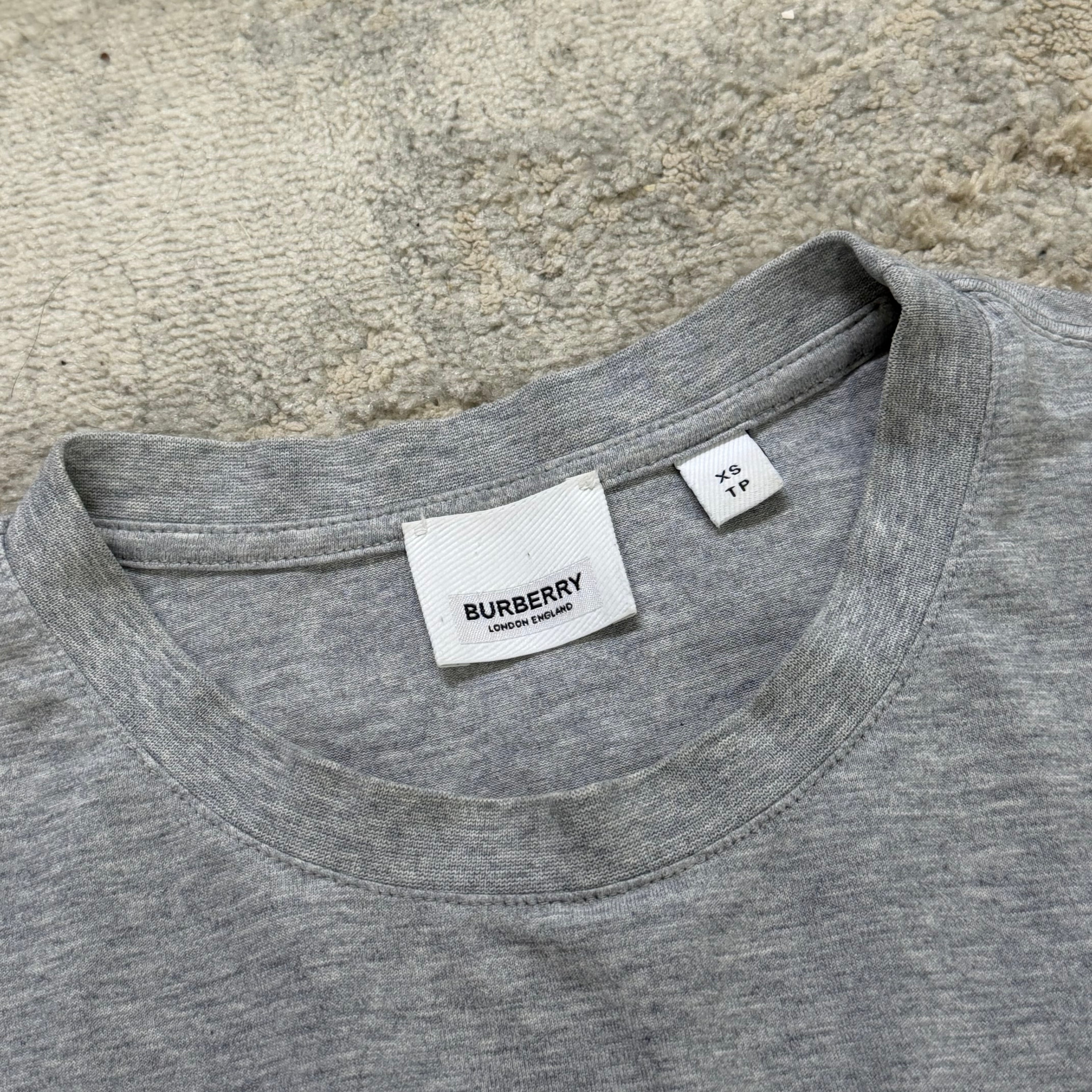 Burberry Grey TB T-Shirt - Small 19’’