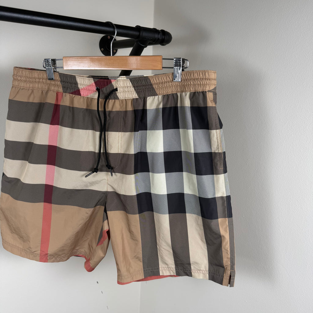 Burberry Biege Check Swimming Shorts - XXL