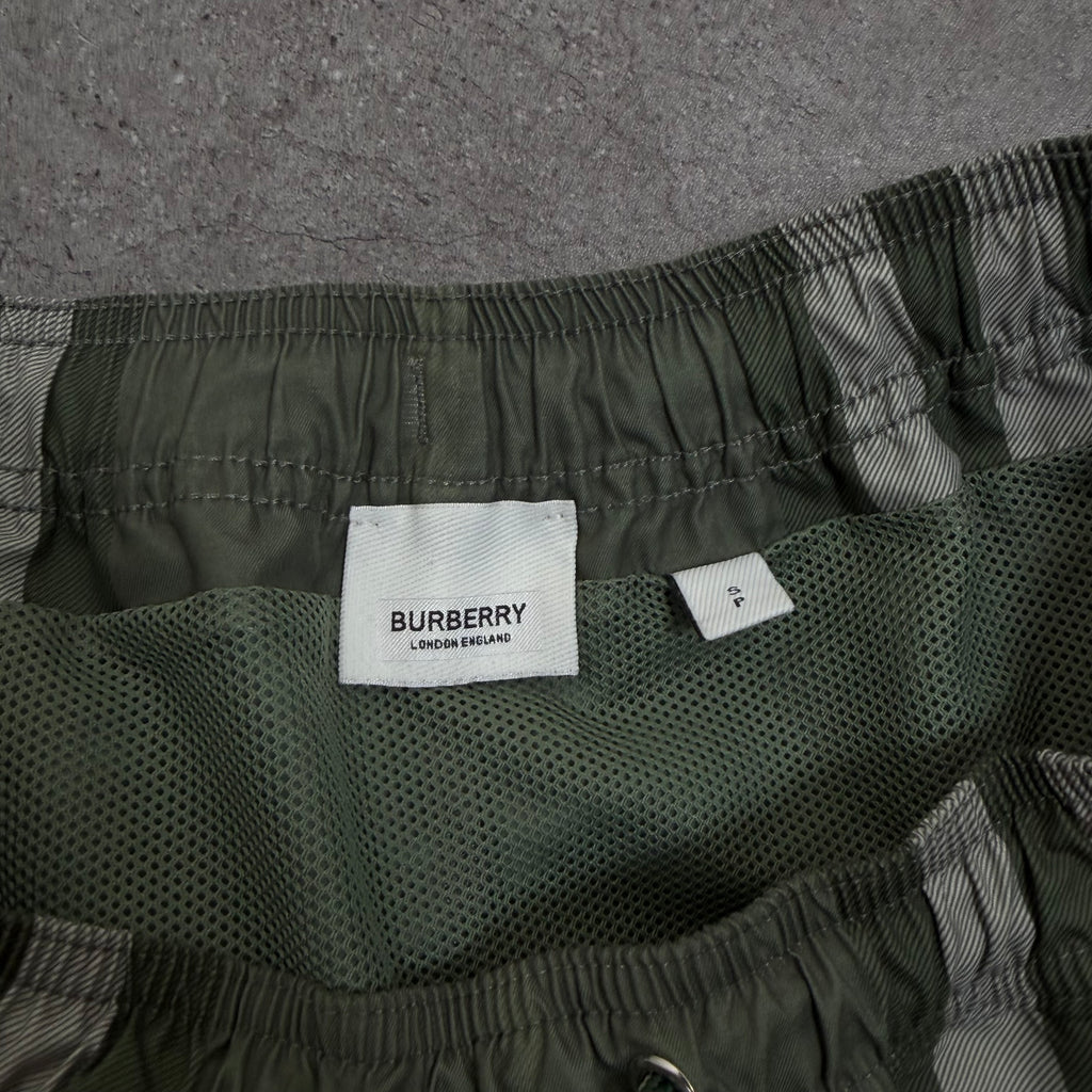 Burberry Green Check Swimming Shorts - Small