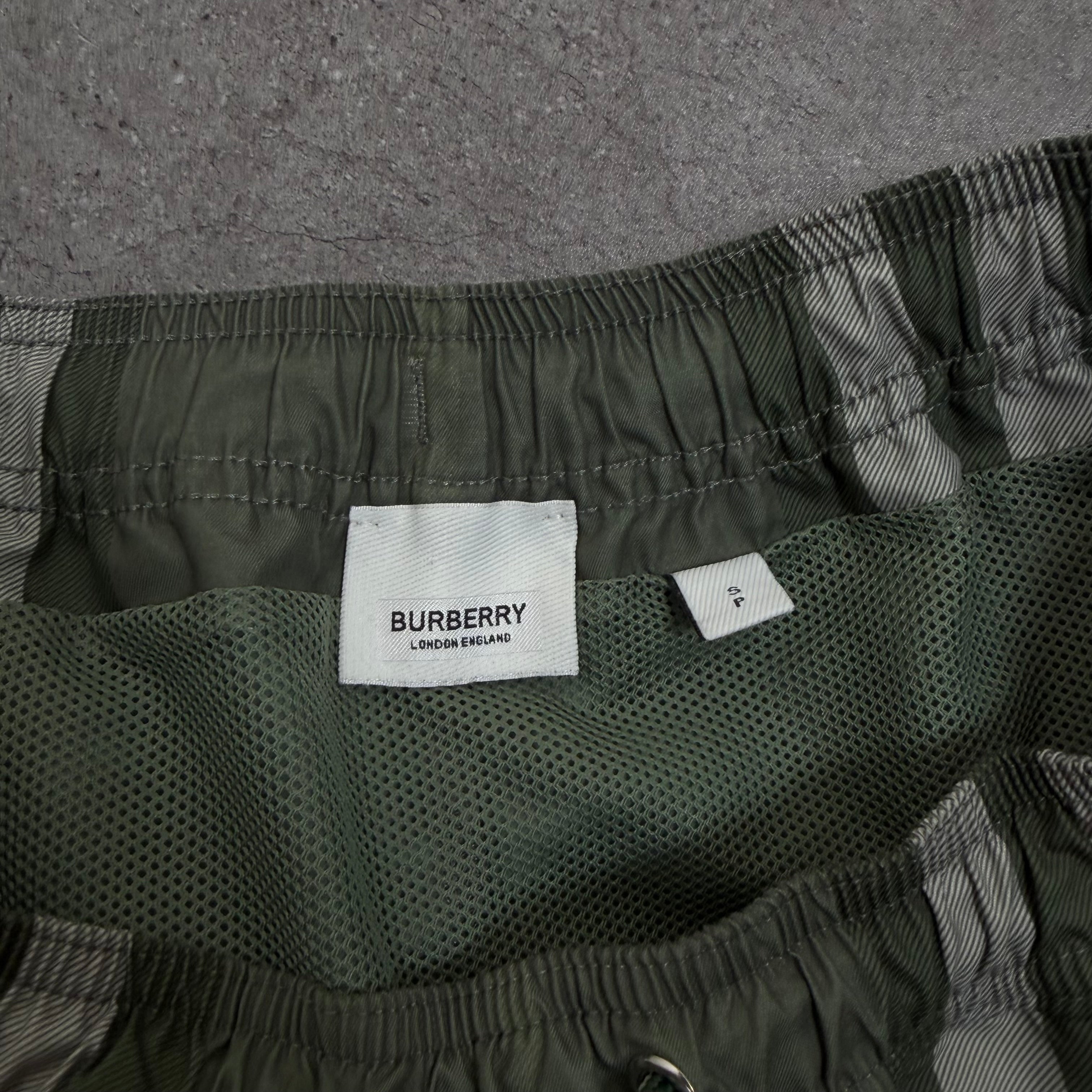 Burberry Green Check Swimming Shorts - Small