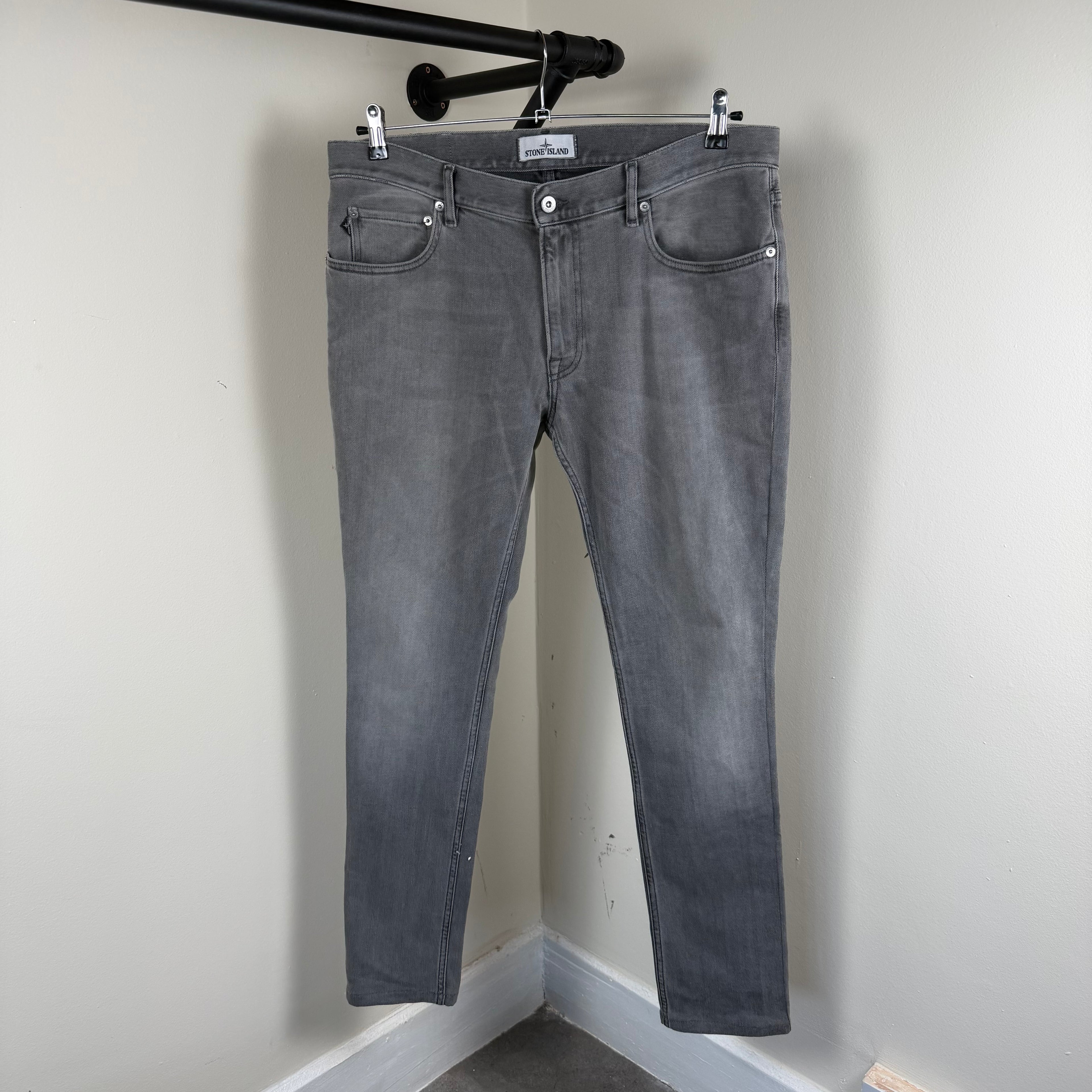 Stone Island Grey Denim Jeans - 36W Slim