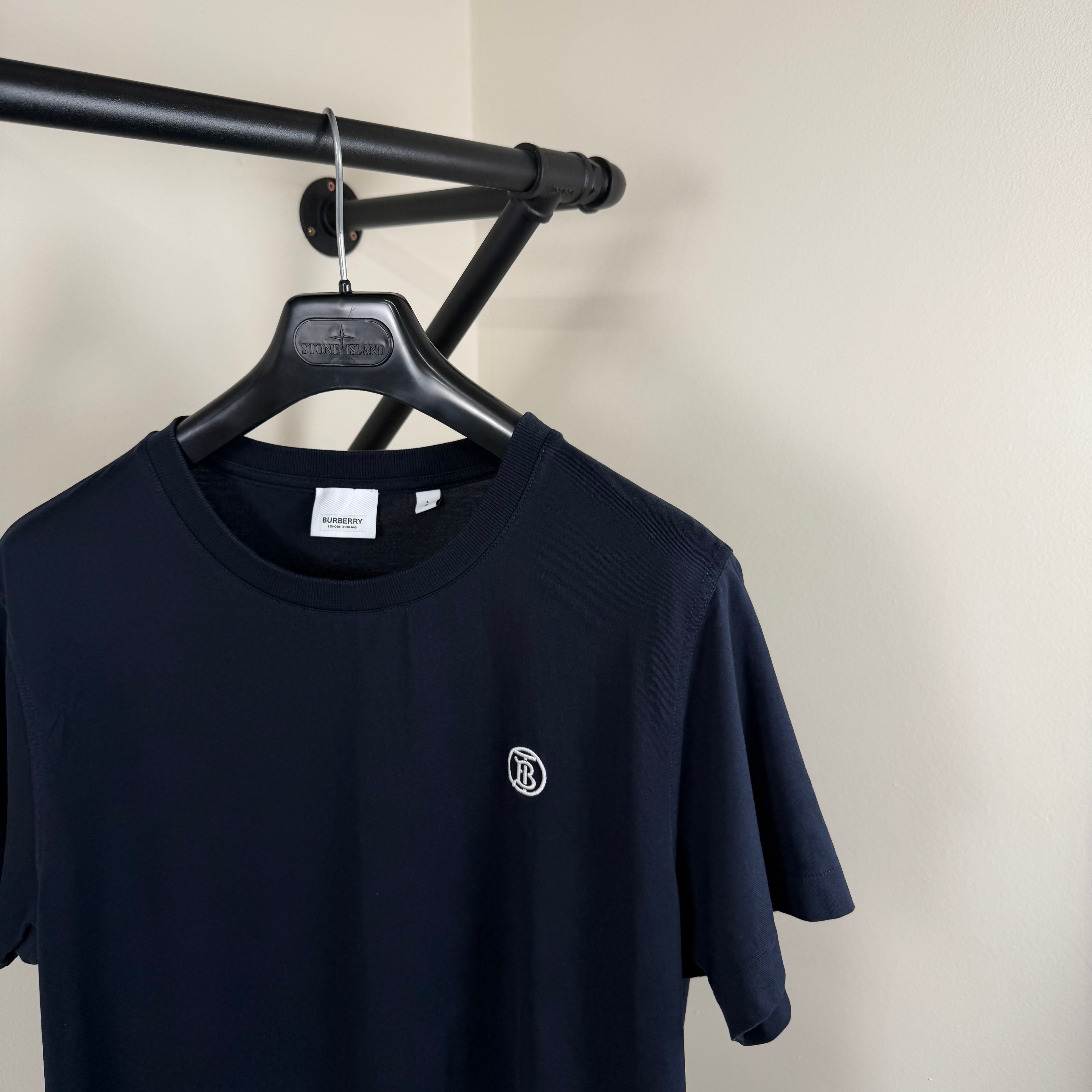 Burberry B logo Navy T-Shirt - Medium 20’’