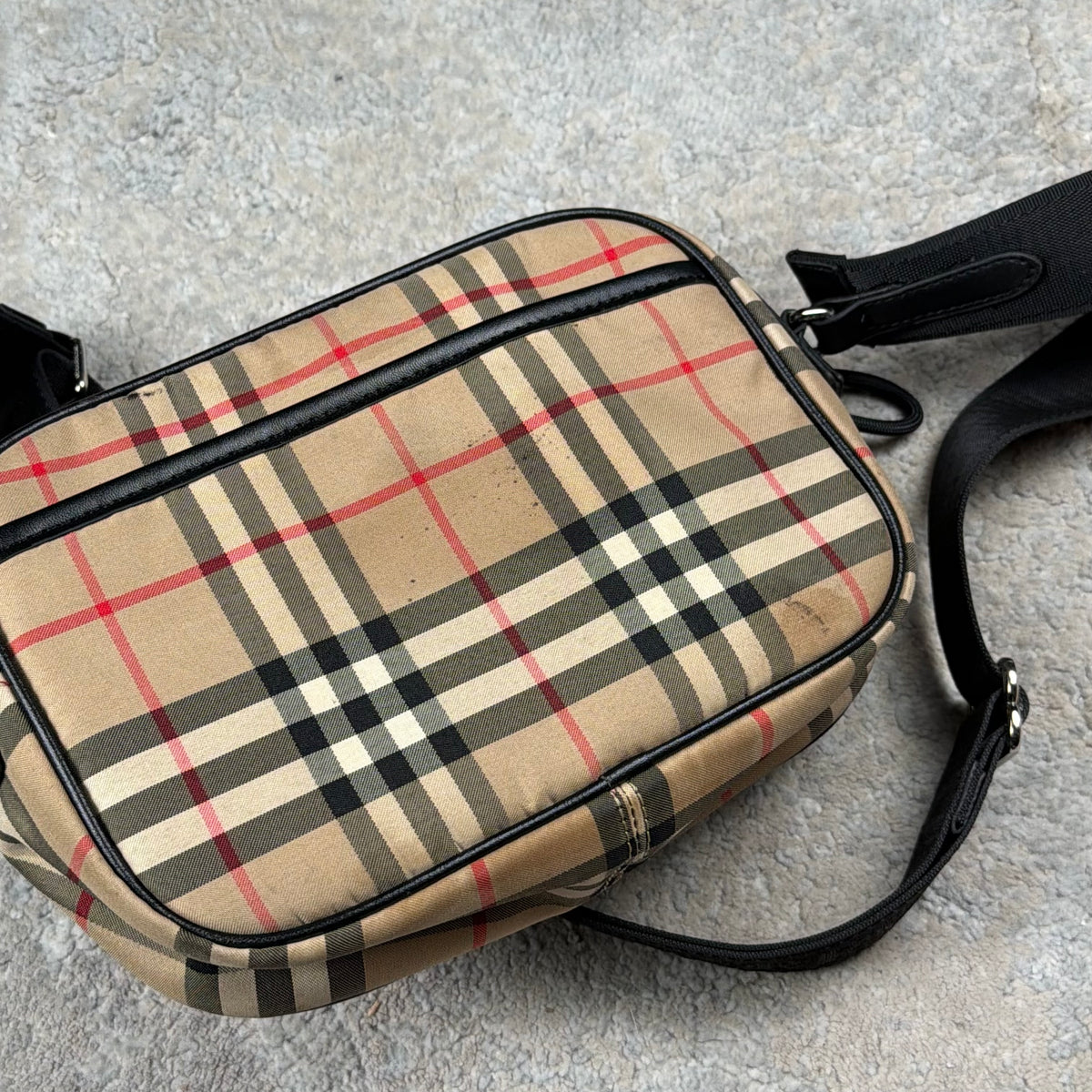 Burberry Biege Check Crossbody Bag