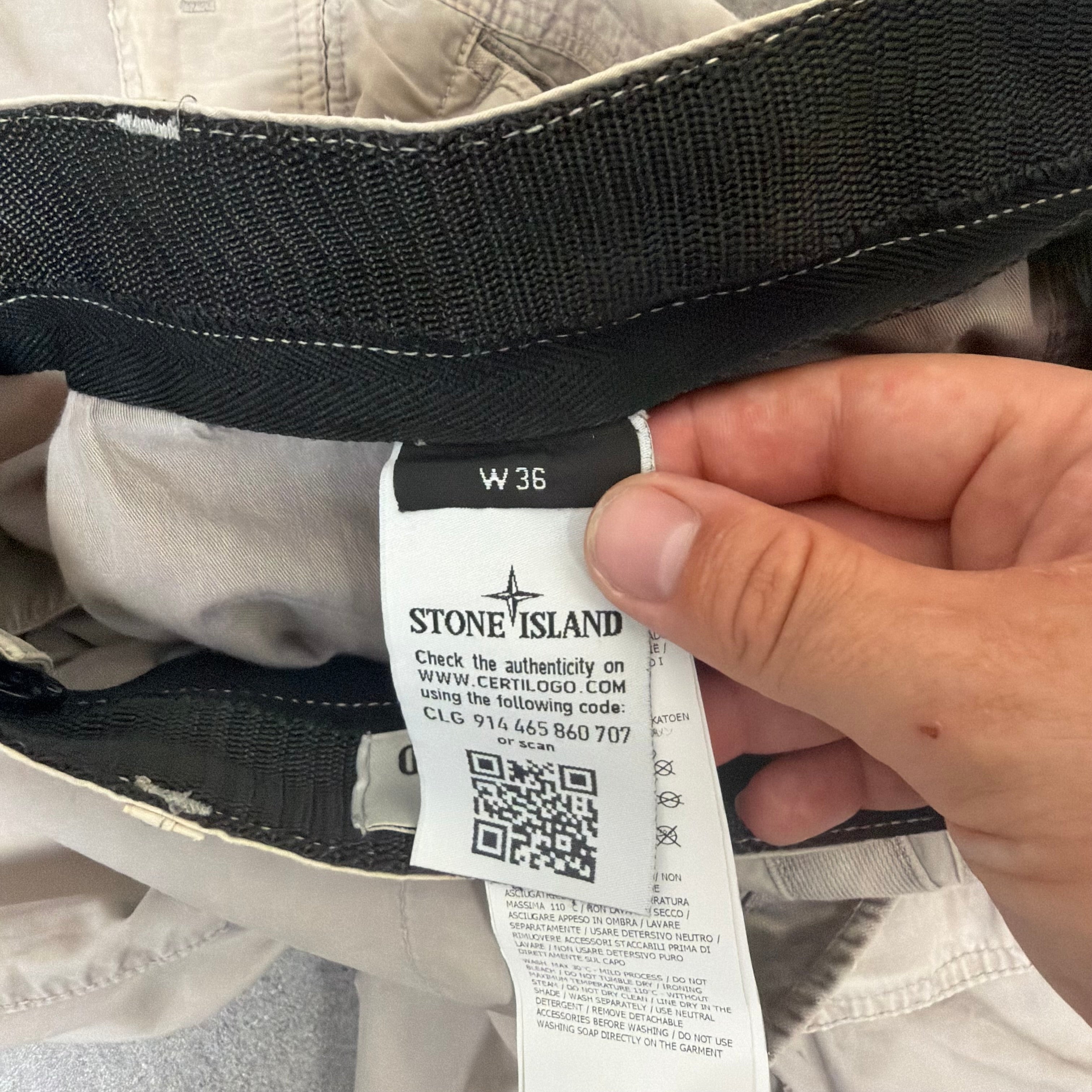 Stone Island Biege Cargo Shorts - 36W