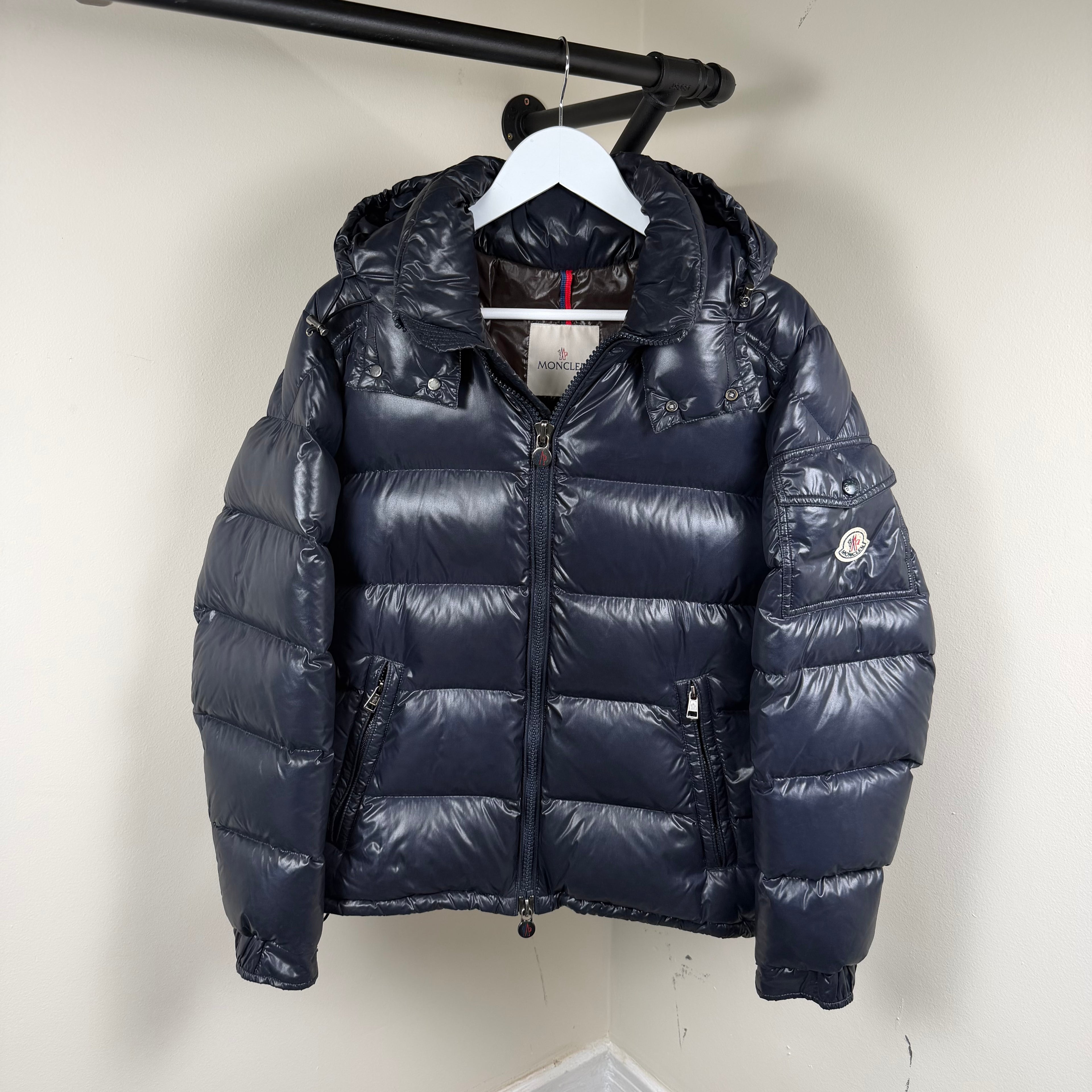 Moncler Navy Maya Giubbotto - Size 2 (S/M) 21.5’’