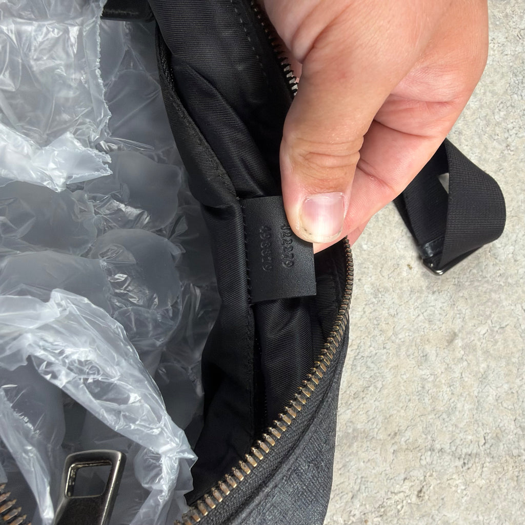 Gucci Black Monogram Messenger Bag