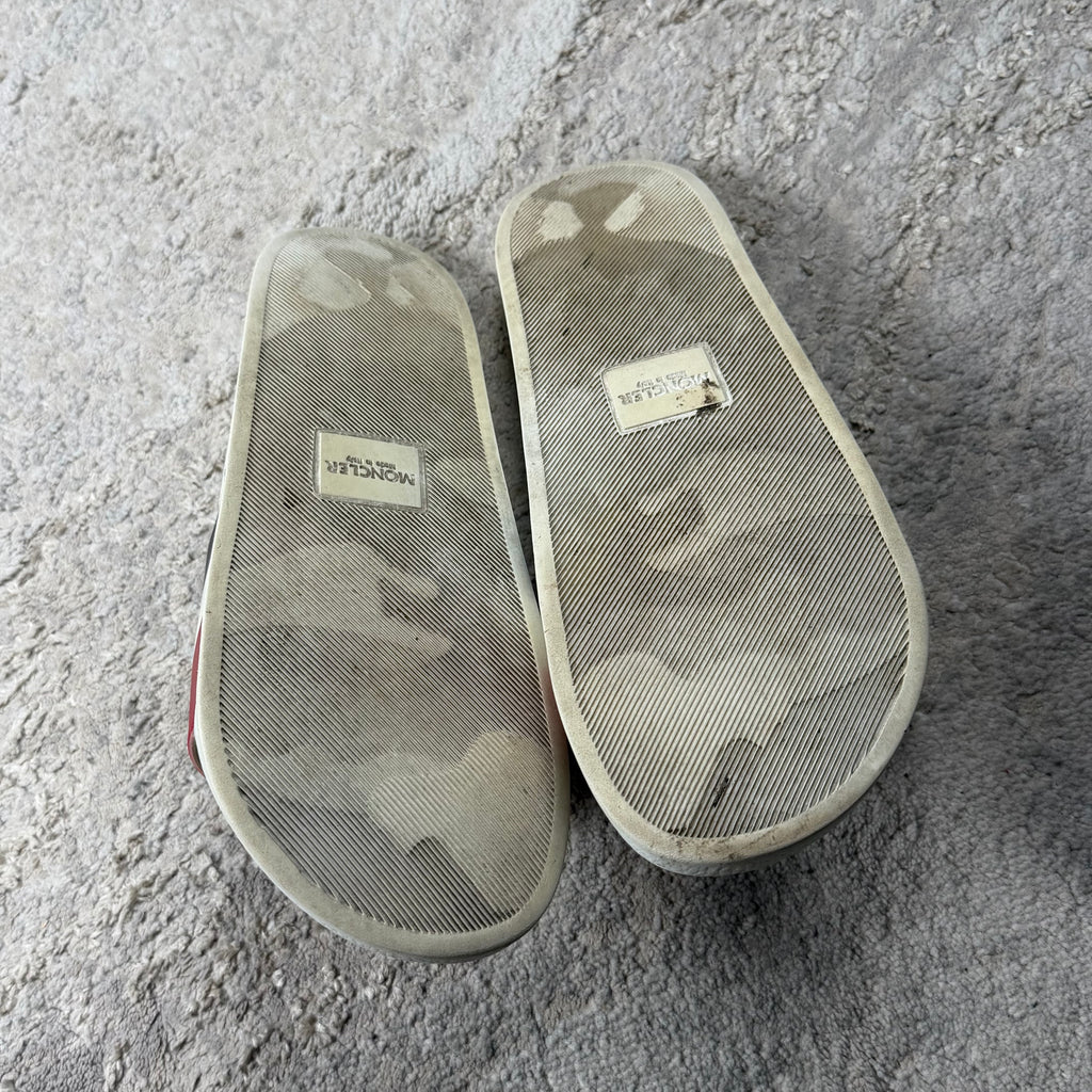 Moncler Stripe Logo White Slider’s - 8UK
