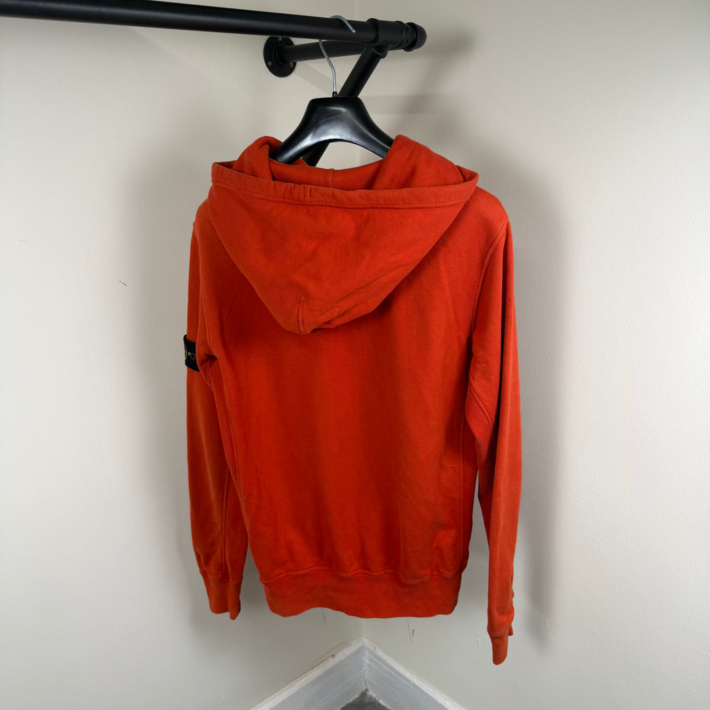 Stone Island Orange Zip Up Hoodie - Medium 21’’