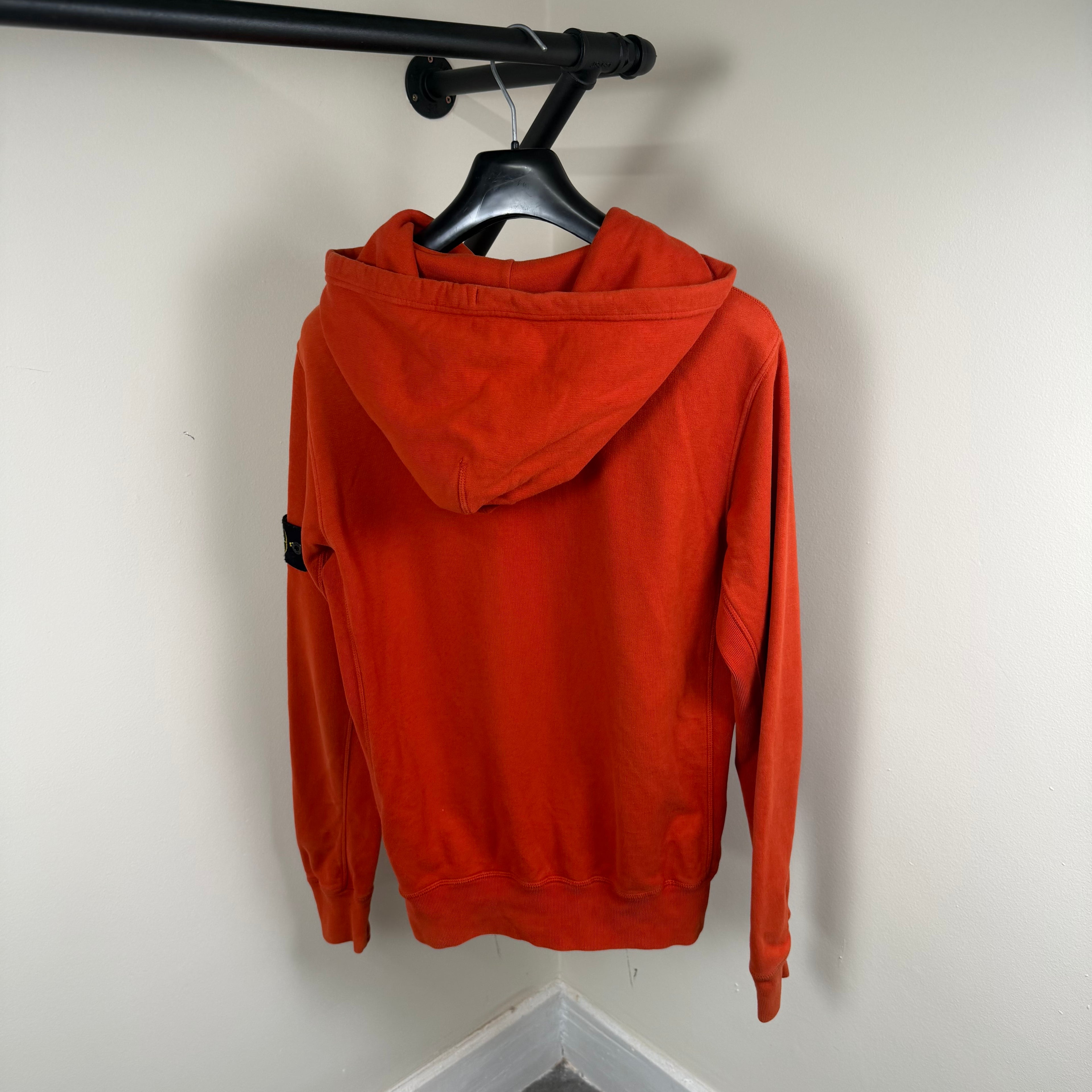 Stone Island Orange Zip Up Hoodie - Medium 21’’