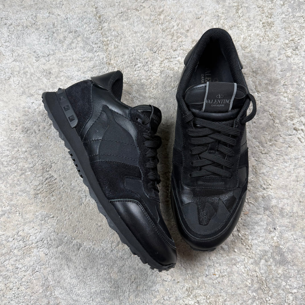 Valentino Garavani Triple Black Rockrunner Trainer’s - 8UK