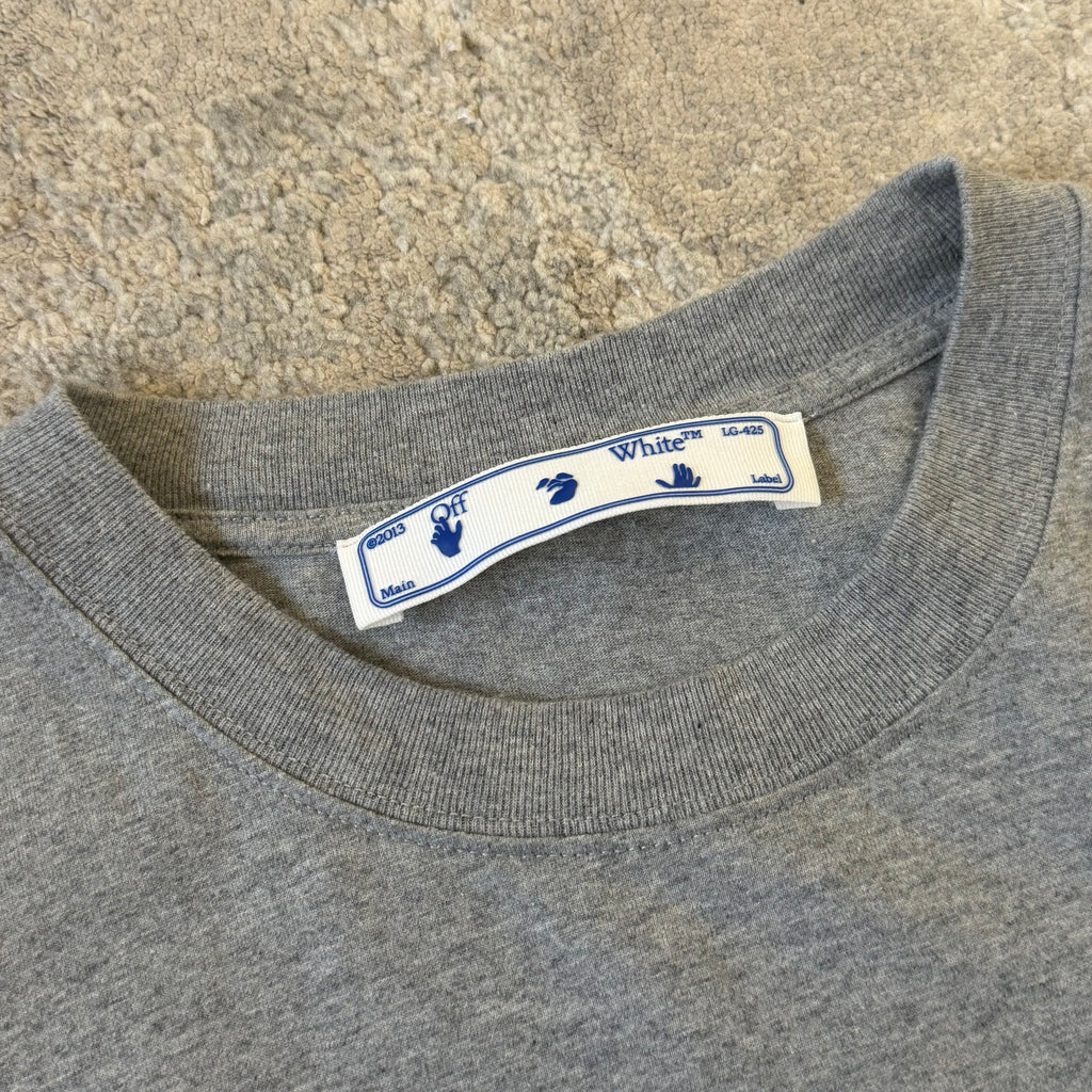 Off White Grey Cross T-Shirt - Small 19’’