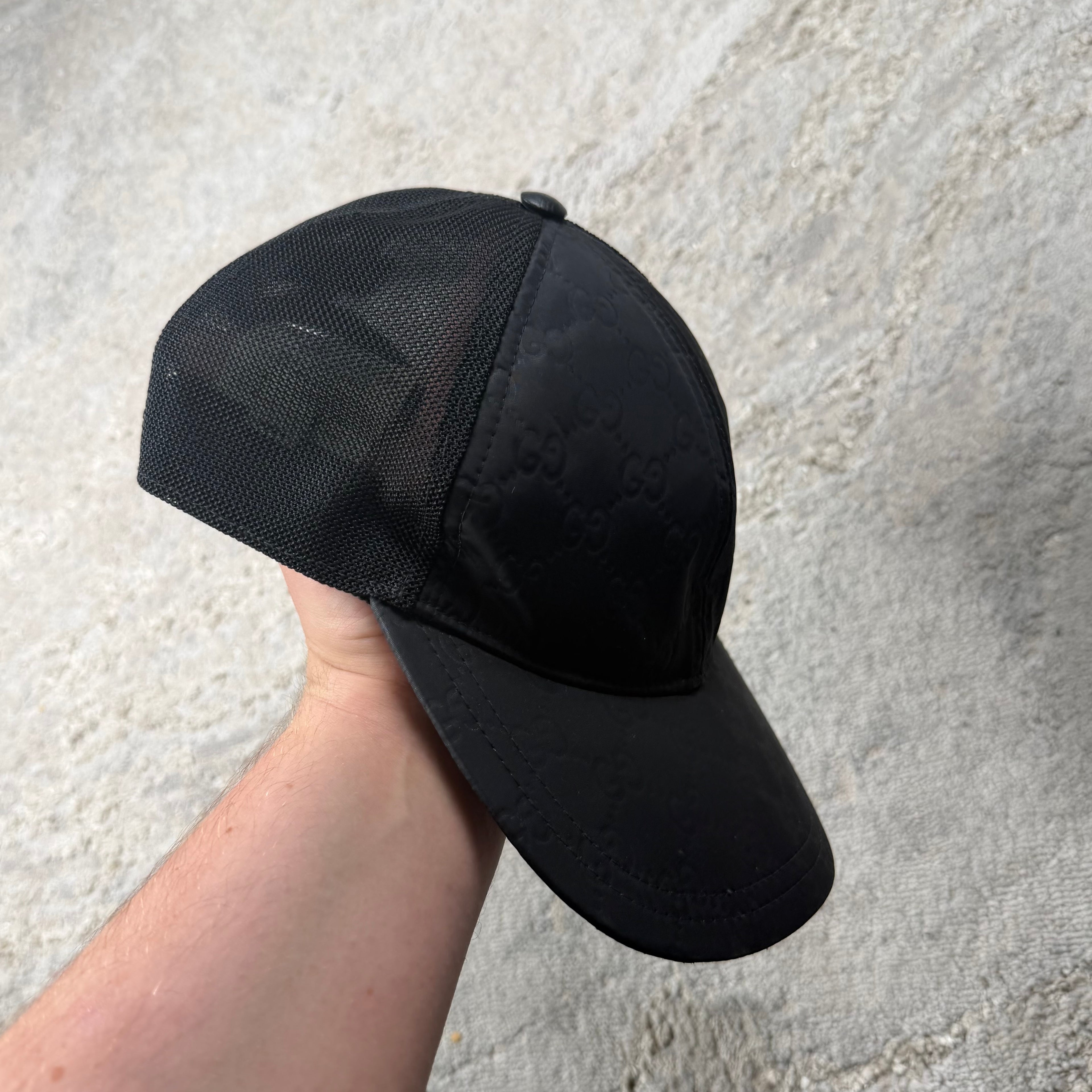Gucci Black GG Baseball Cap - XXL (61cm)