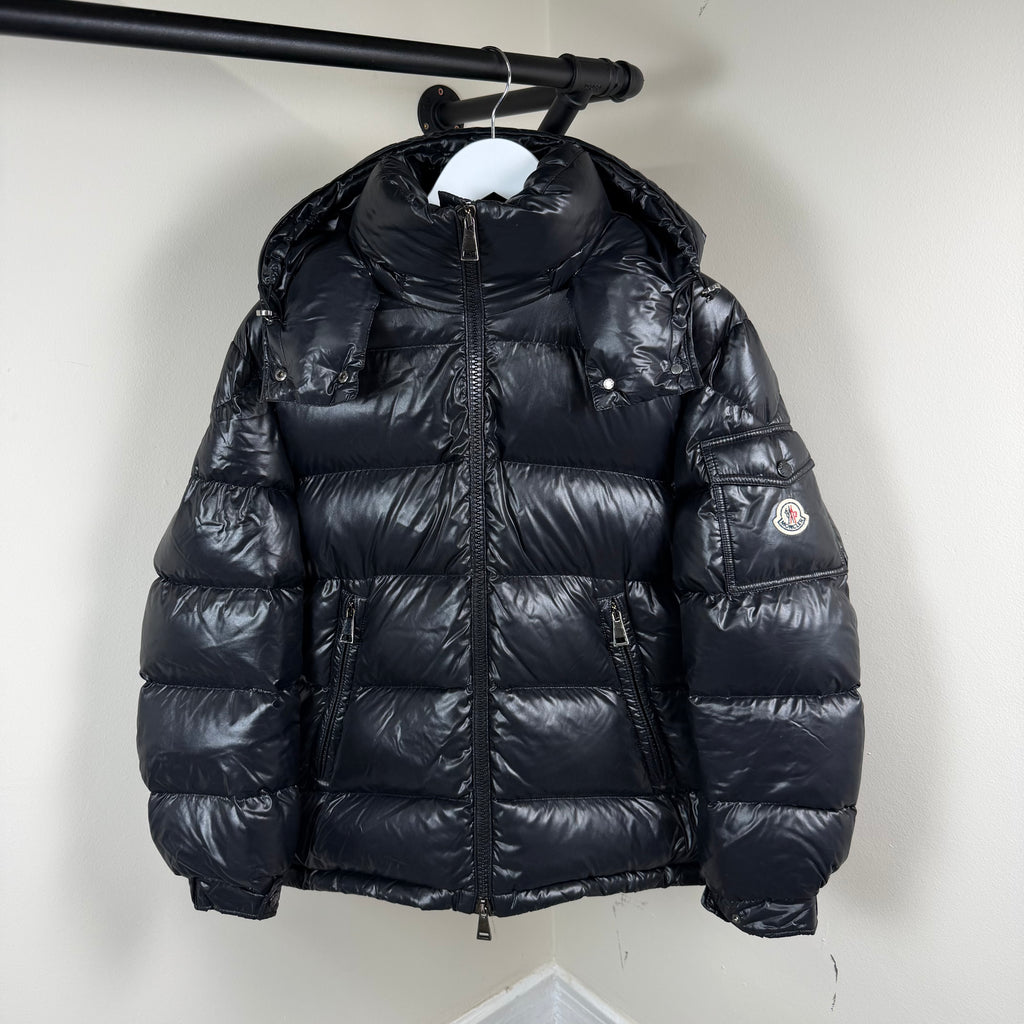 Moncler Maire Giubbotto Black Womens Jacket - Size 2 (Fit UK12 23.5’’)
