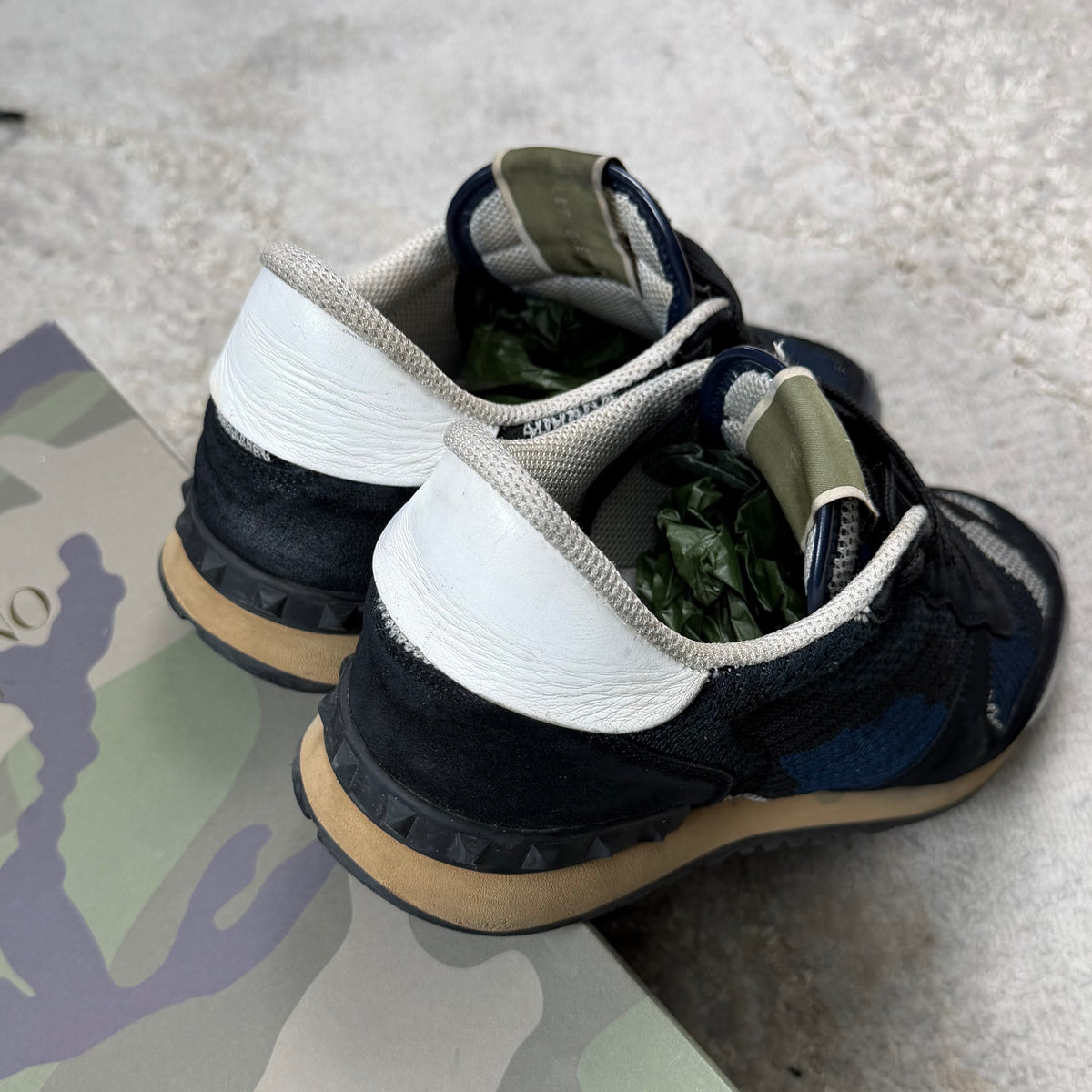 Valentino Garavani Mesh Blue Camo Trainer’s - Fit 7.5/8UK