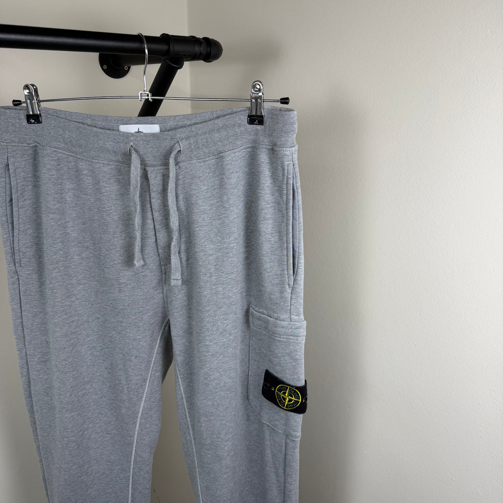 Stone Island Grey Cotten Joggers - Large
