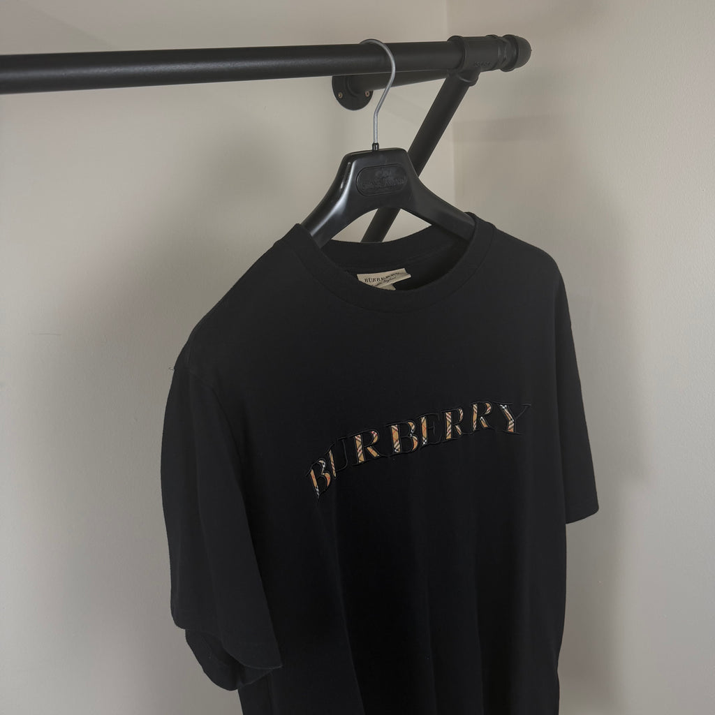 Burberry Spellout Black T-Shirt - Large 22’’