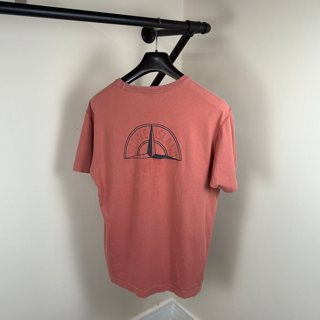 Stone Island Red Graphic T-Shirt - Medium 19.5’’