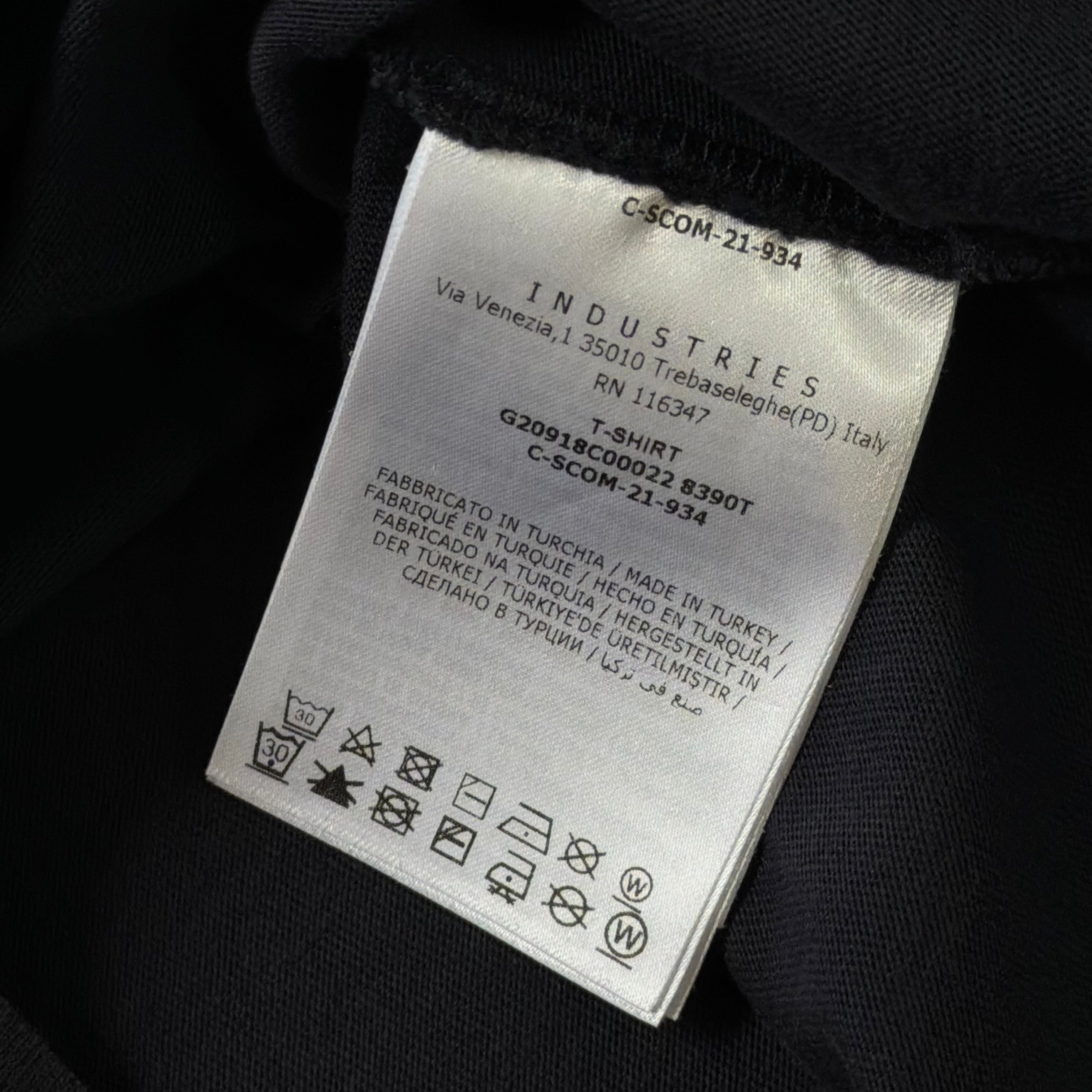 Moncler Navy Spellout T-Shirt - Small 18.75’’