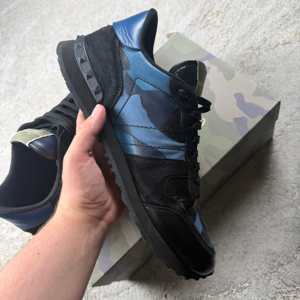 Valentino Garavani Blue Camo Trainer’s - 10/10.5UK