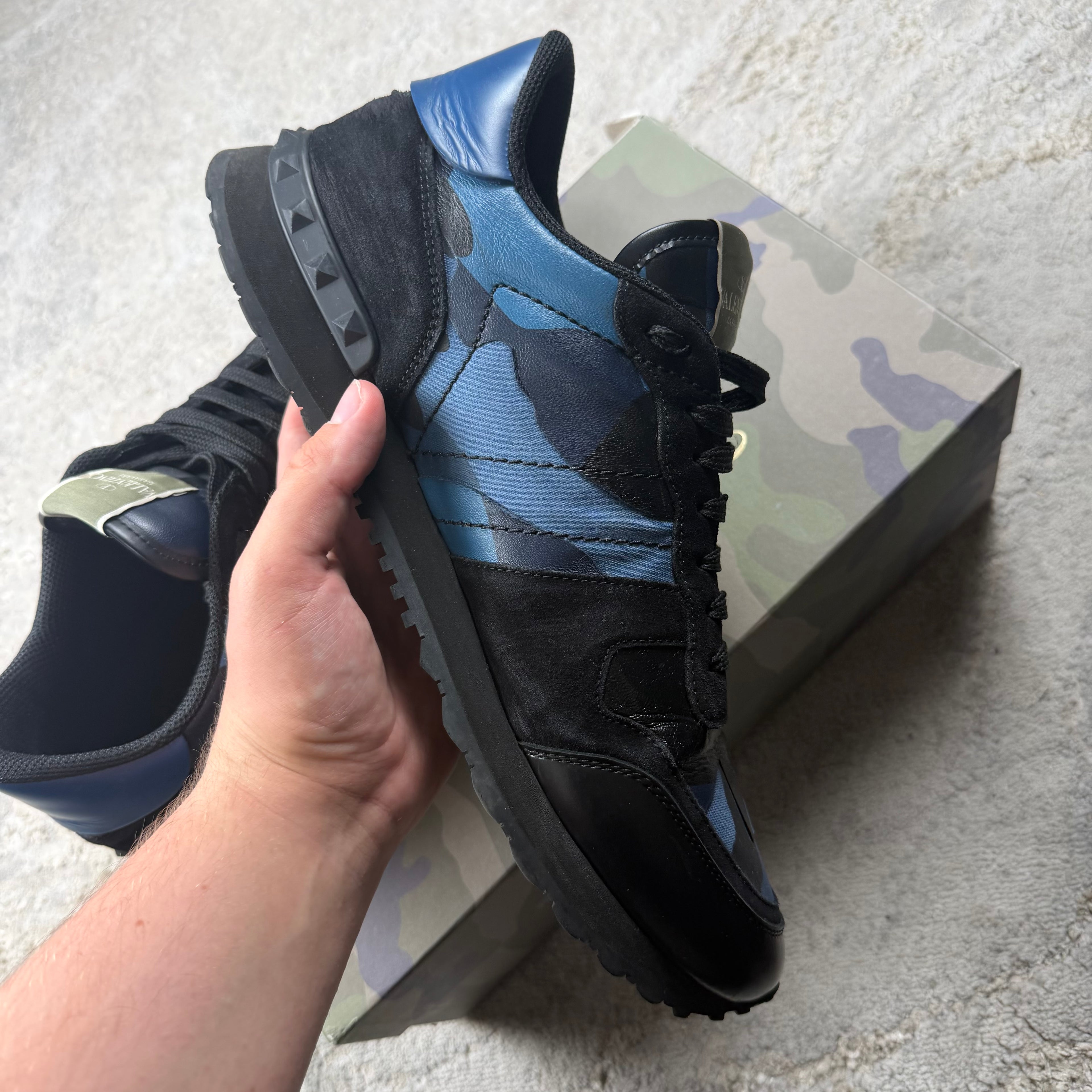 Valentino Garavani Blue Camo Trainer’s - 10/10.5UK