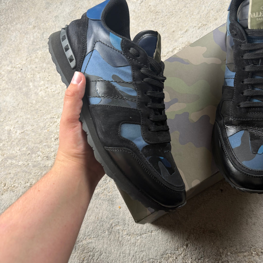 Valentino Garavani Blue Camo Trainer’s - 10/10.5UK