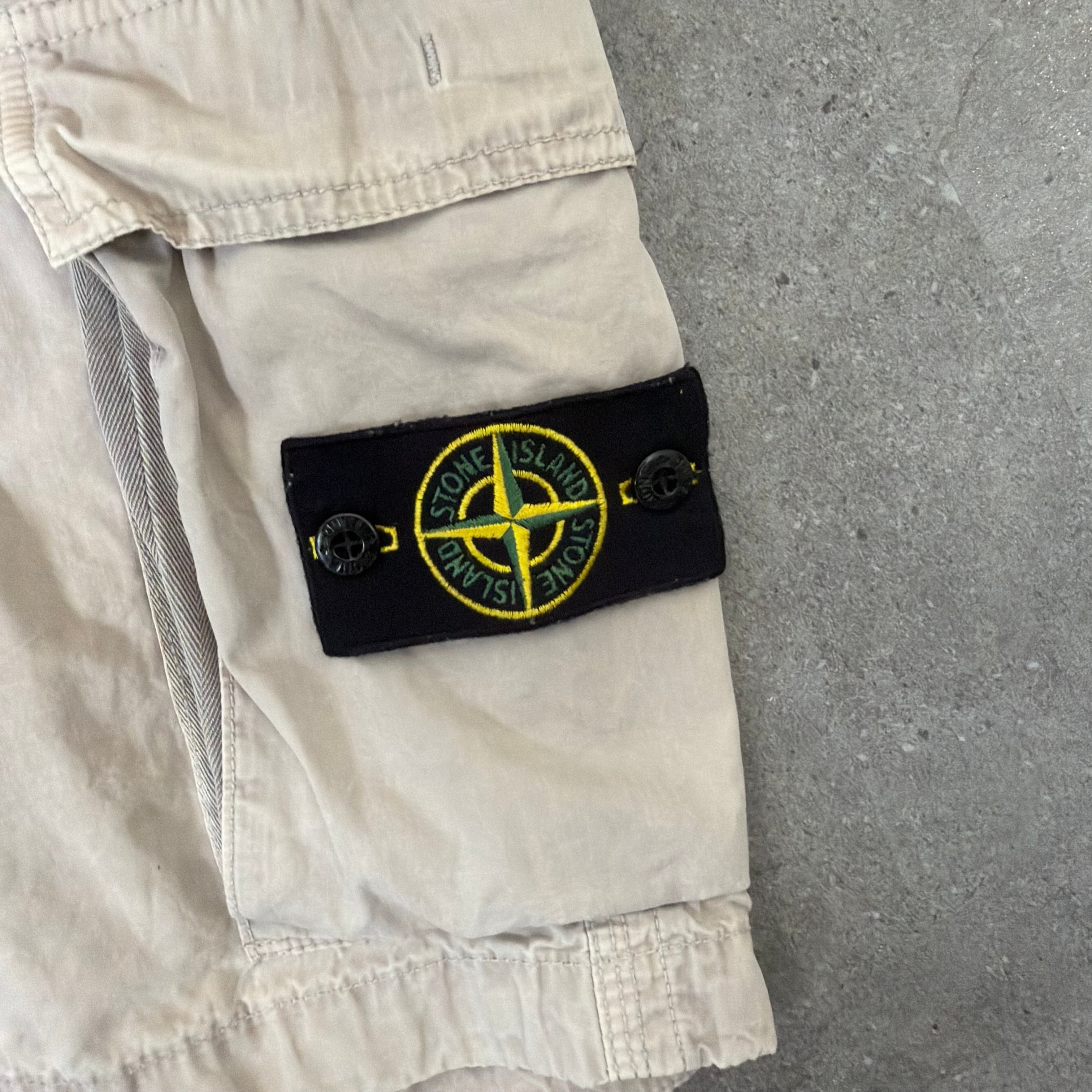 Stone Island Biege Cargo Shorts - 36W