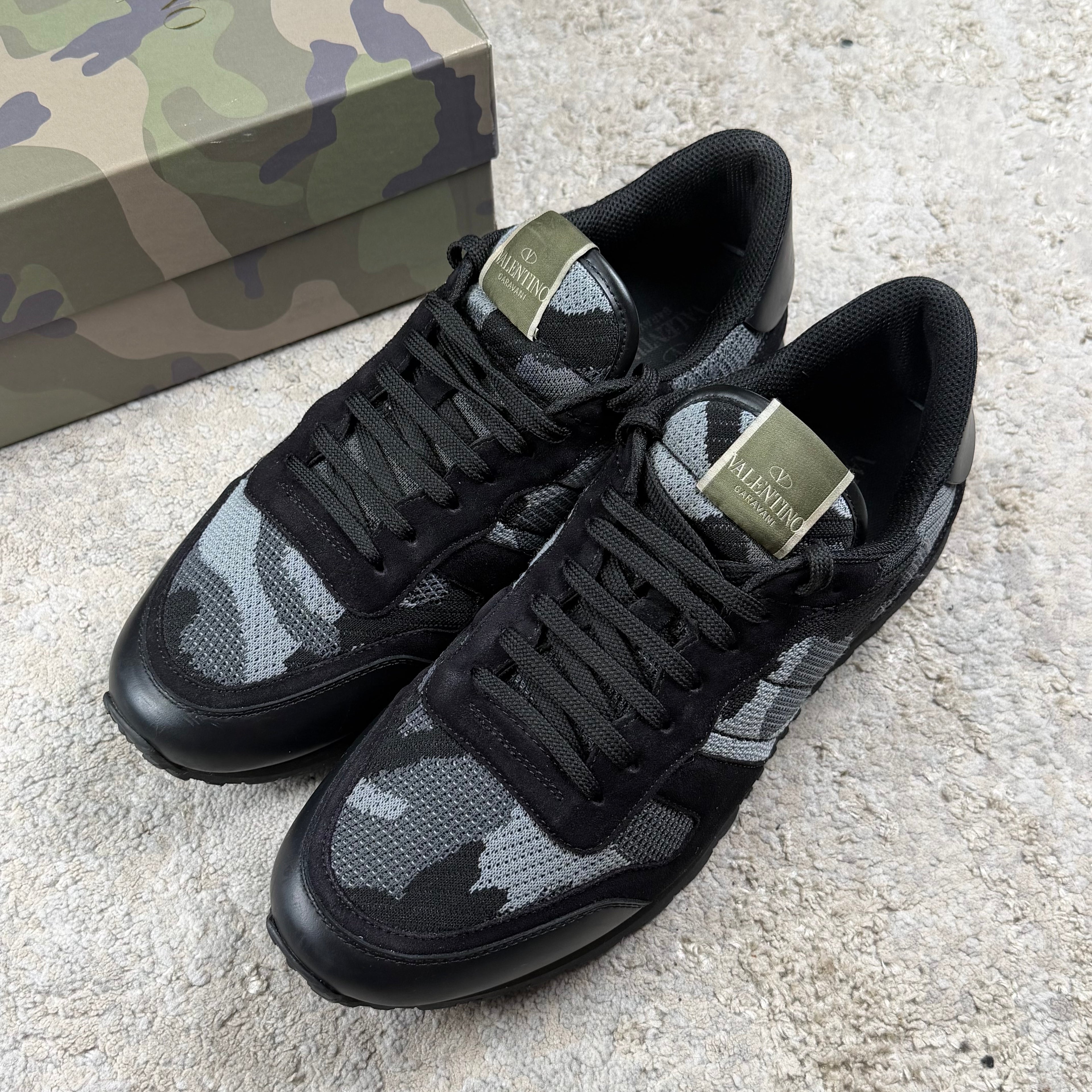 Valentino Garavani Black Camo Trainer’s - Fit 11/11.5UK