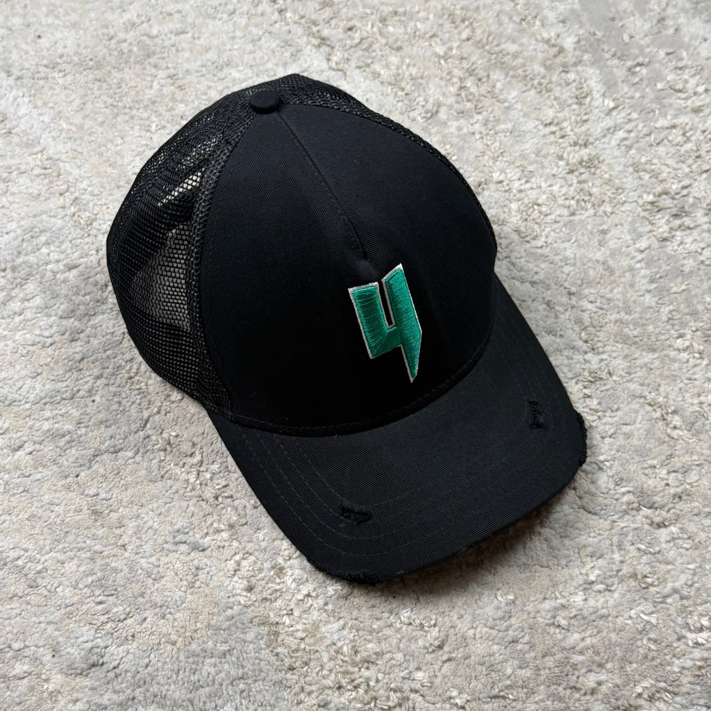 YELIR World Black/Green Trucker Hat