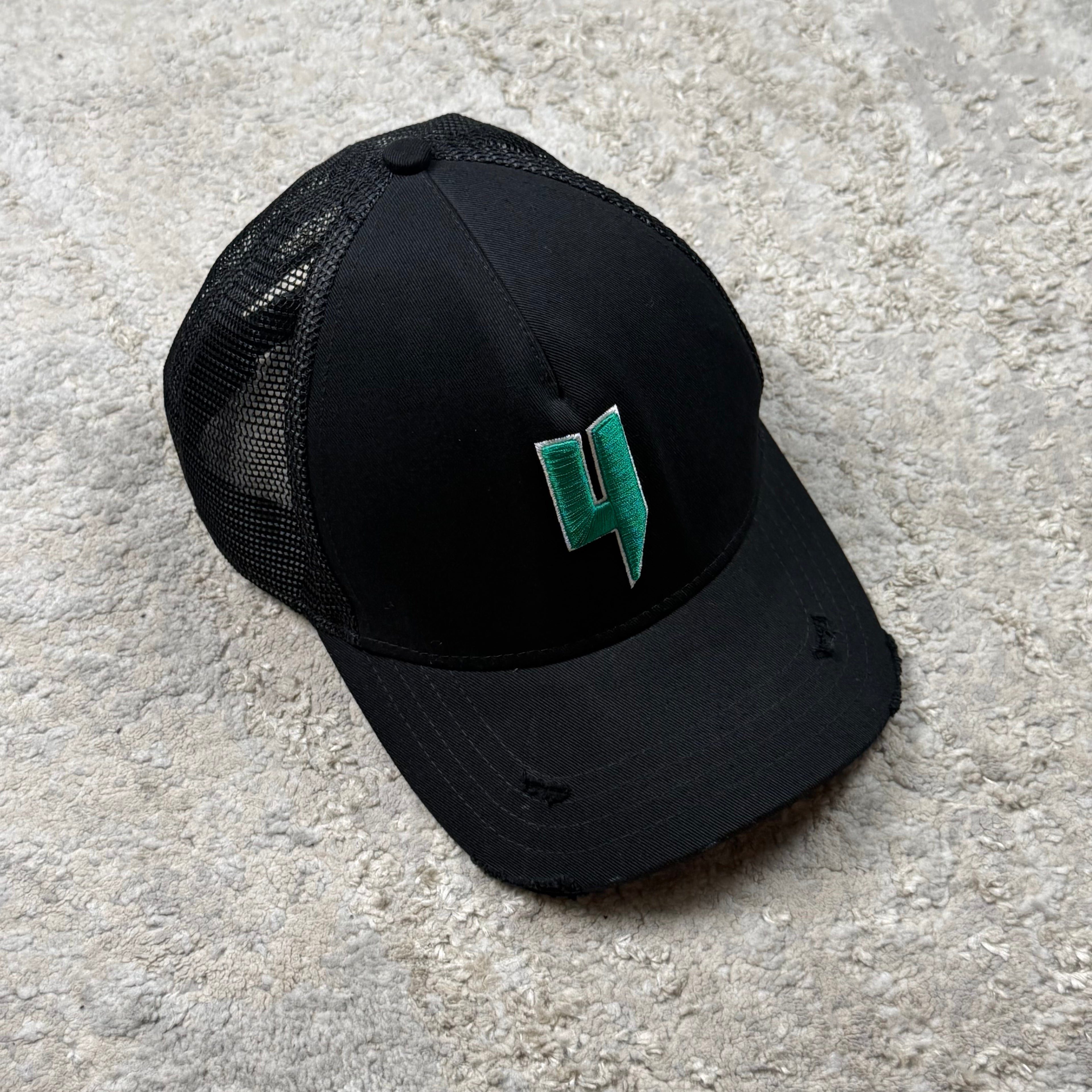 YELIR World Black/Green Trucker Hat