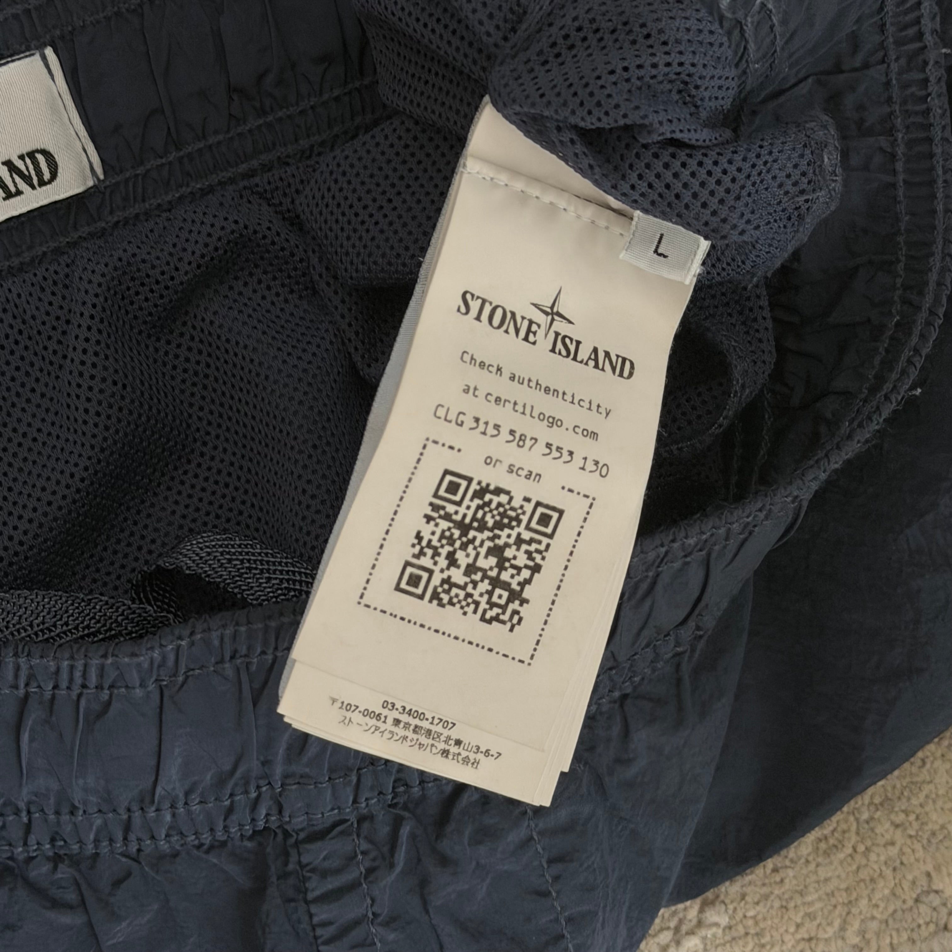 Stone Island Nylon Compass Swimming Shorts - Large