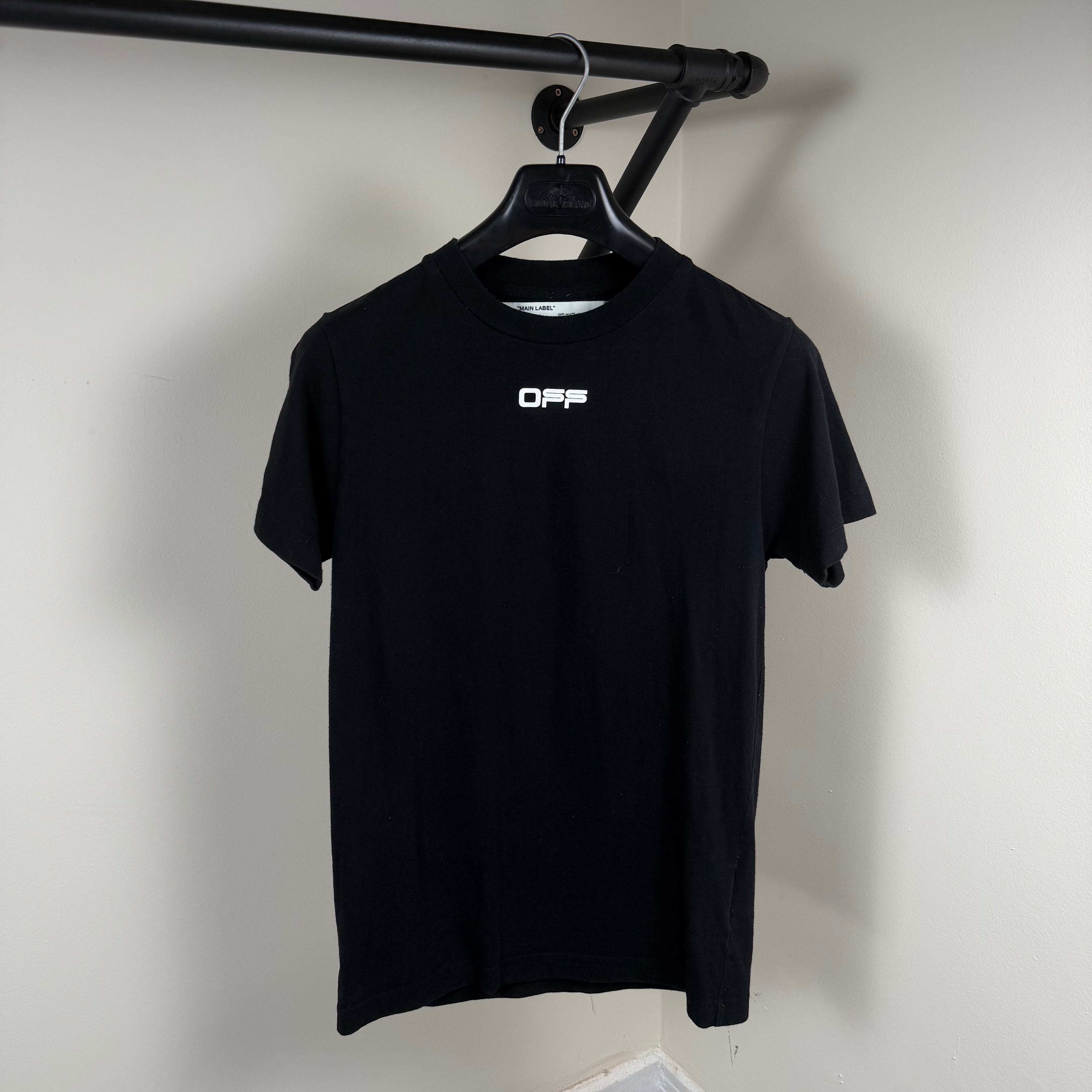 Off White Tape Cross T-Shirt - XS 17.5’’