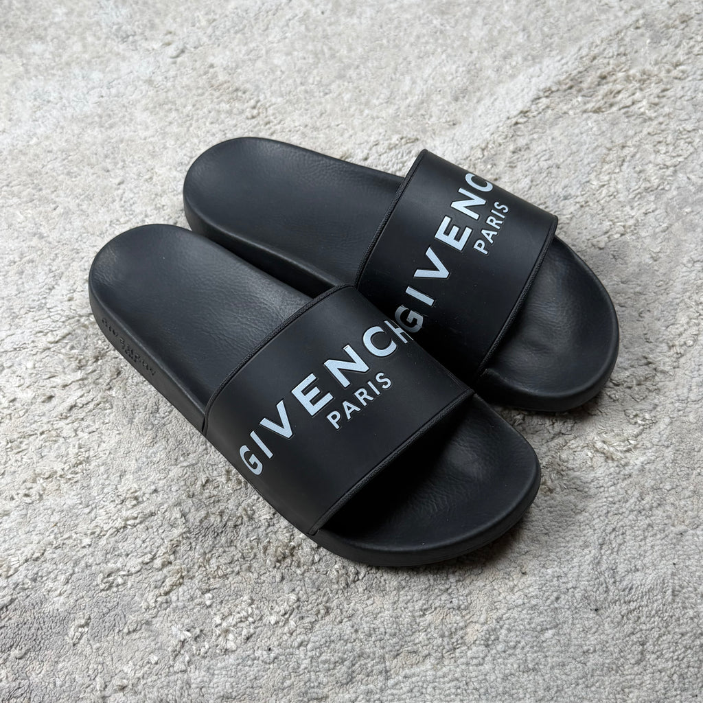 Givenchy Spellout Black Sliders - 9UK