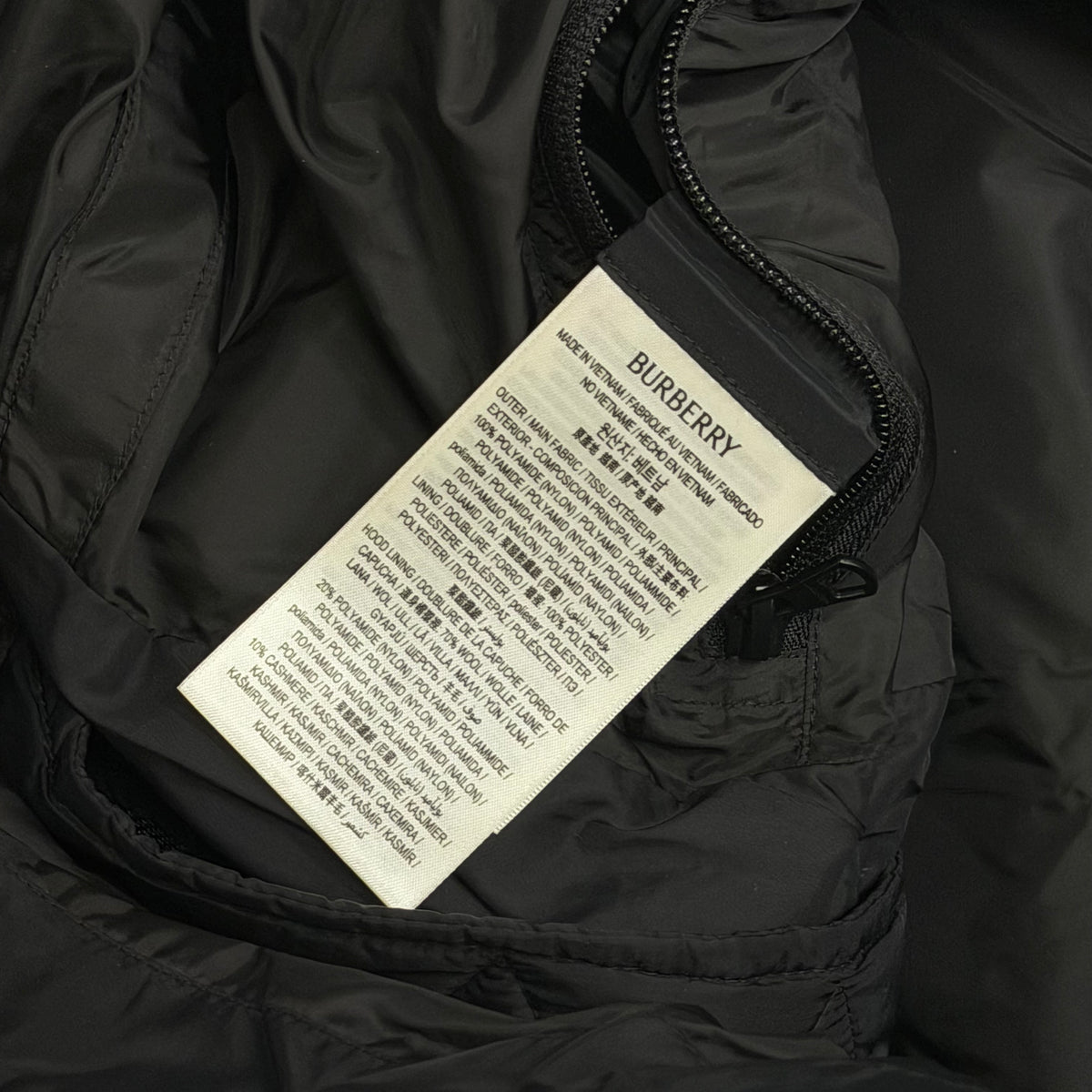 Burberry Halsby Black Check Puffer Jacket - Medium 24’’