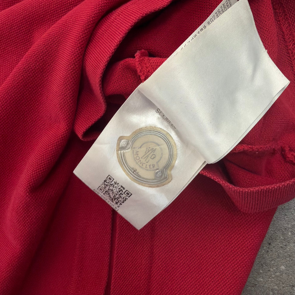 Moncler Short Sleeve Polo Shirt Red - Medium 20.5’’