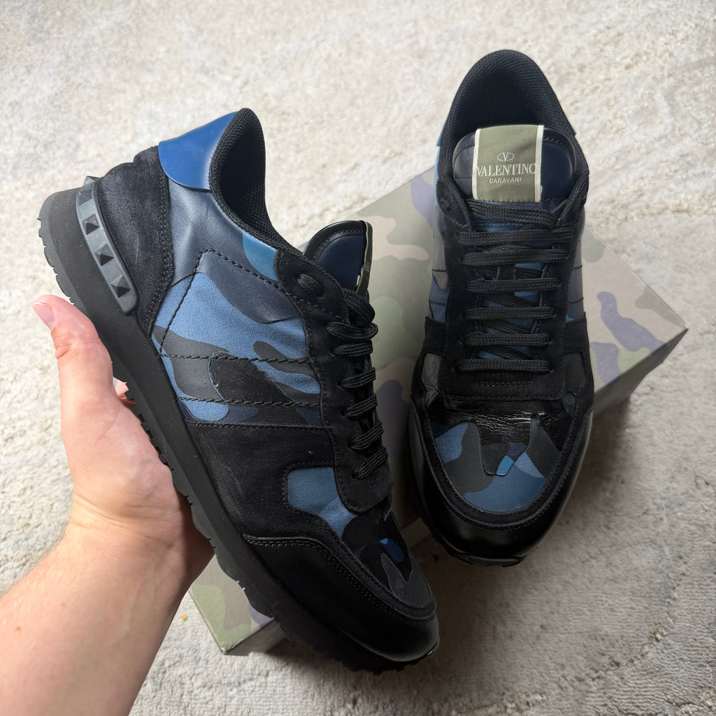 Valentino Garavani Blue Camo Trainer’s - 10/10.5UK