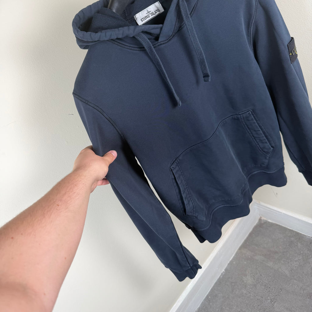 Stone Island Navy Pullover Hoodie - Small 20.5’’