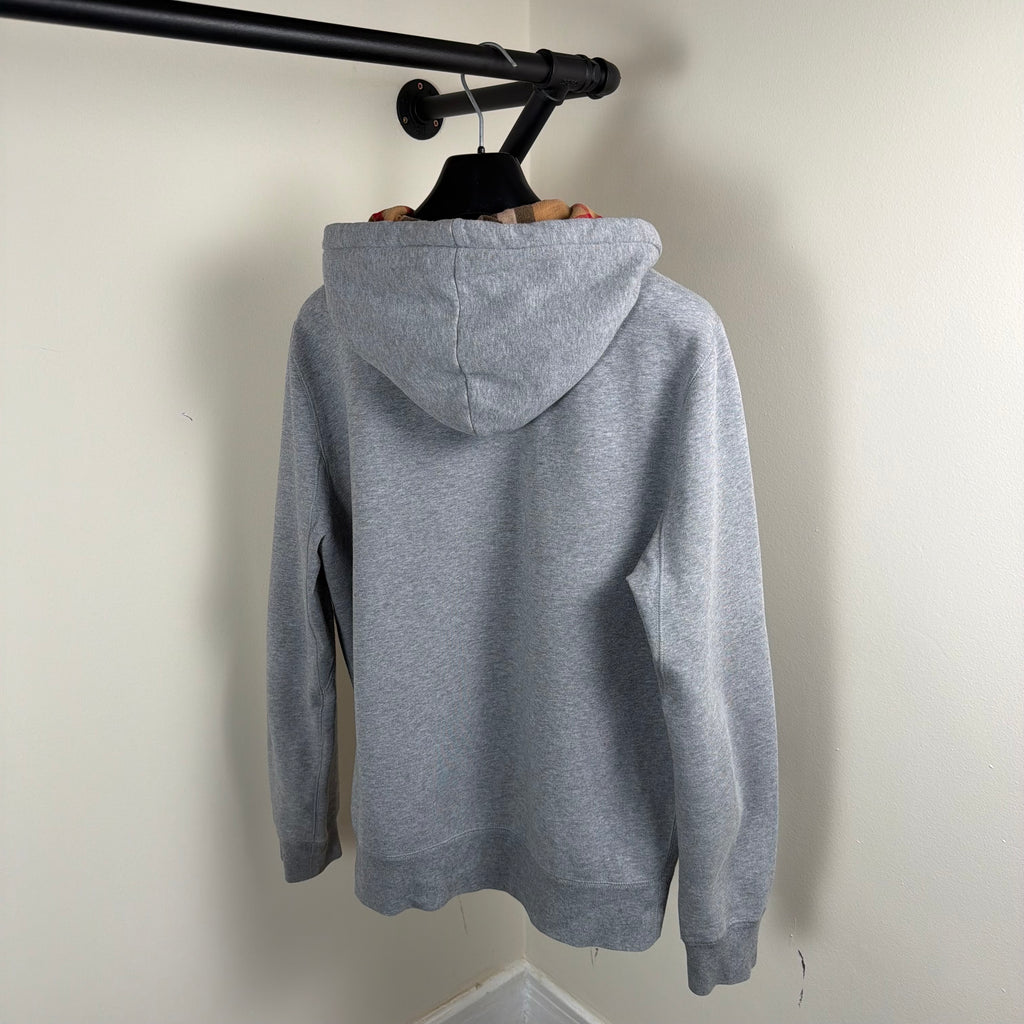 Burberry Grey Check Zip Up Hoodie - Large 22.5’’