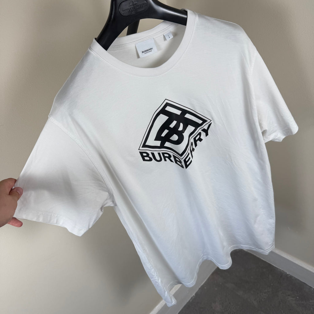 Burberry Box Logo Print T-Shirt White - XL 23’’