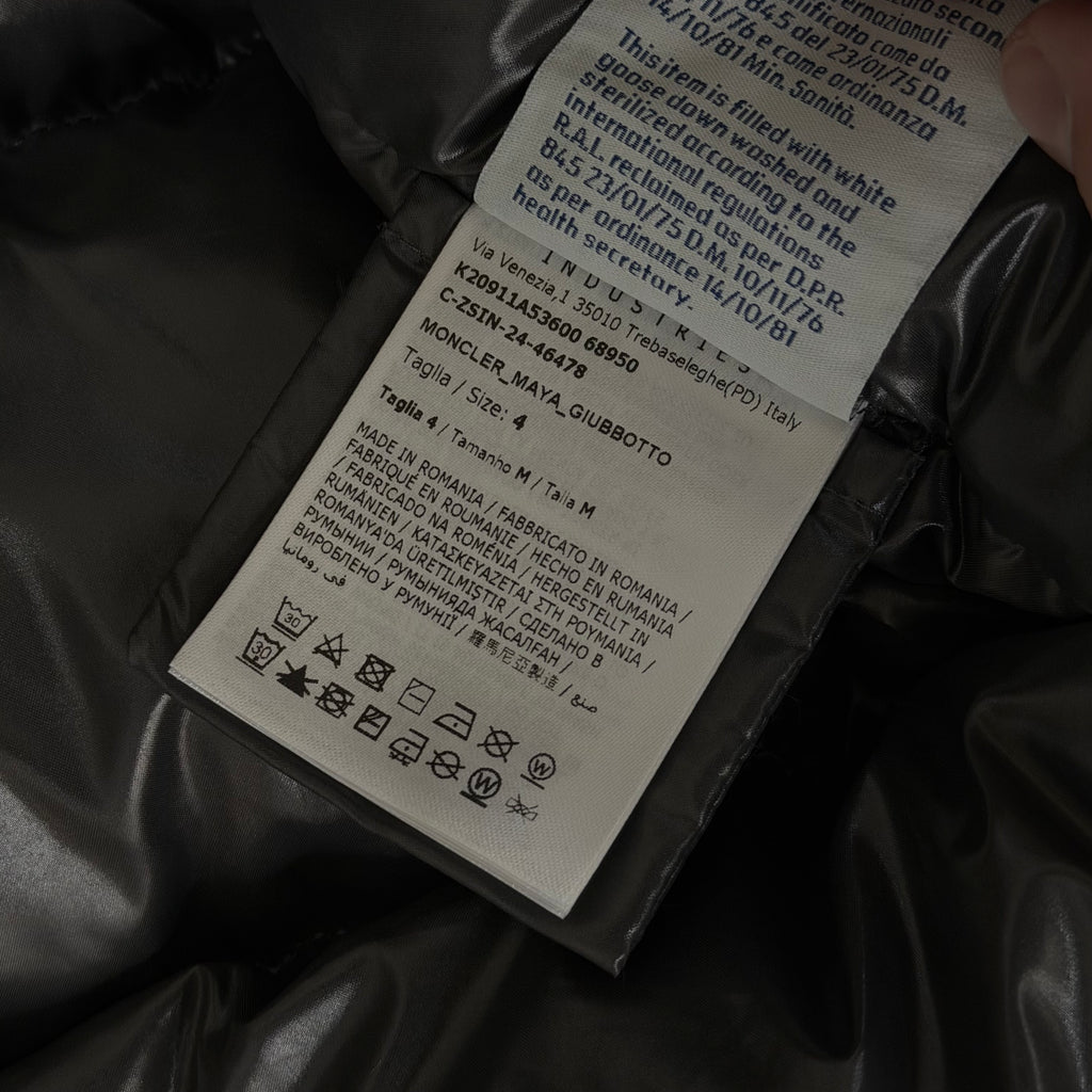 Moncler Maya Giubbotto Black Jacket - 4 (Large 23.5’’)