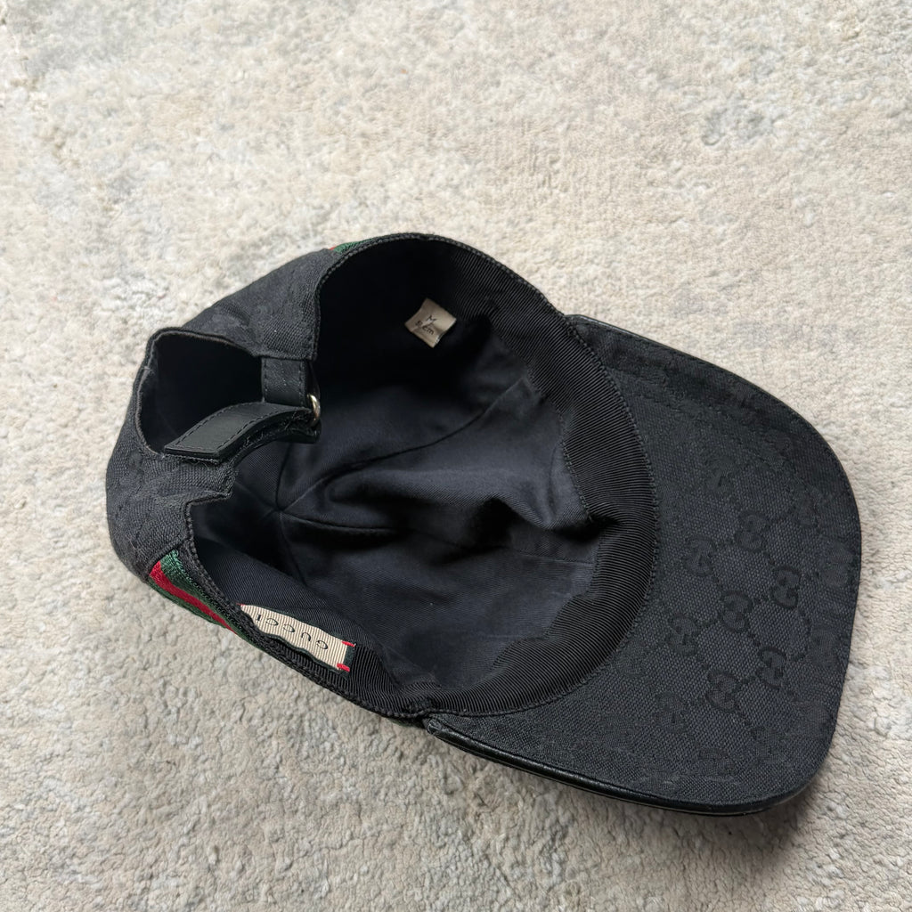 Gucci GG Canvas Black Cap - Medium (58cm)