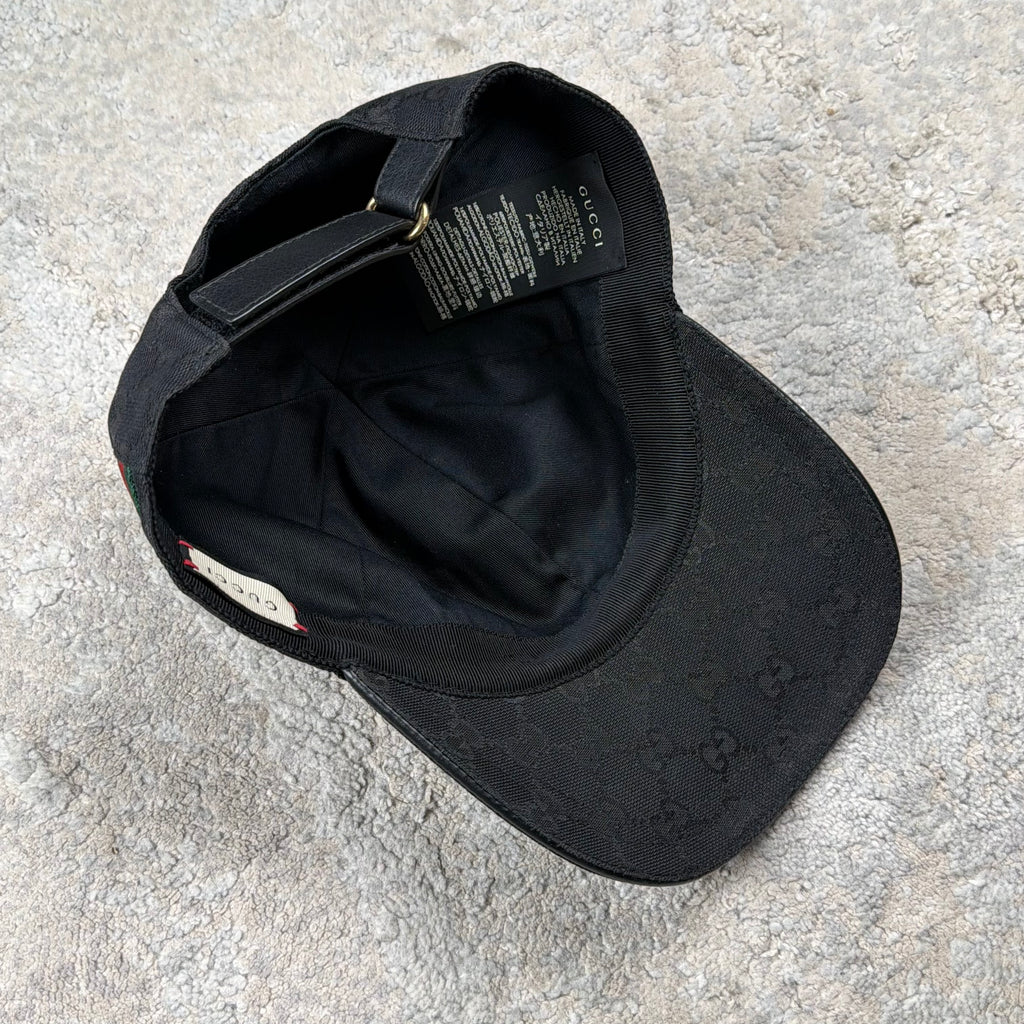 Gucci Black Canvas Baseball Cap - Medium (58cm)
