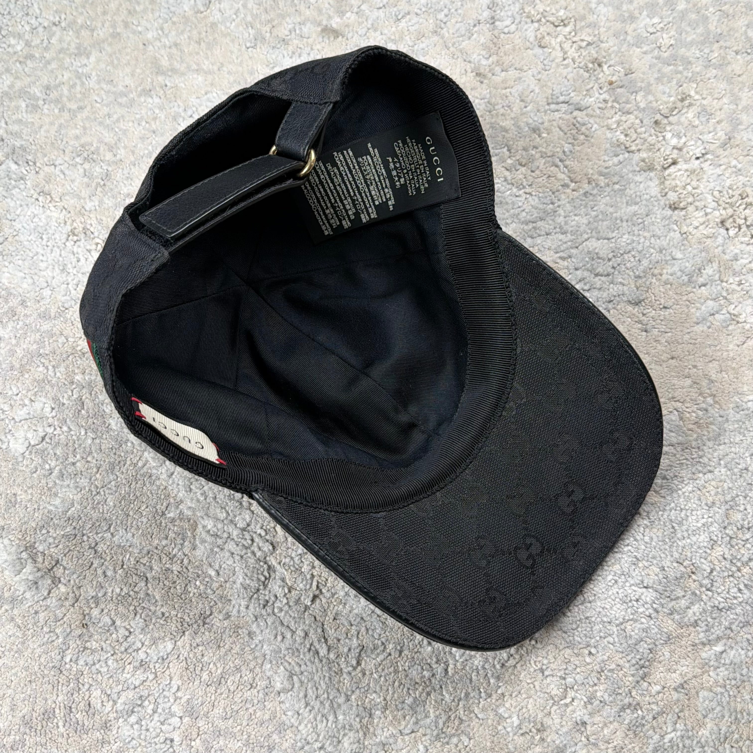Gucci Black Canvas Baseball Cap - Medium (58cm)